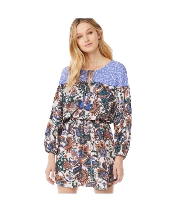 Scoop Women’s Drop Shoulder Mini Dress with Long Sleeves, Large (12-14)