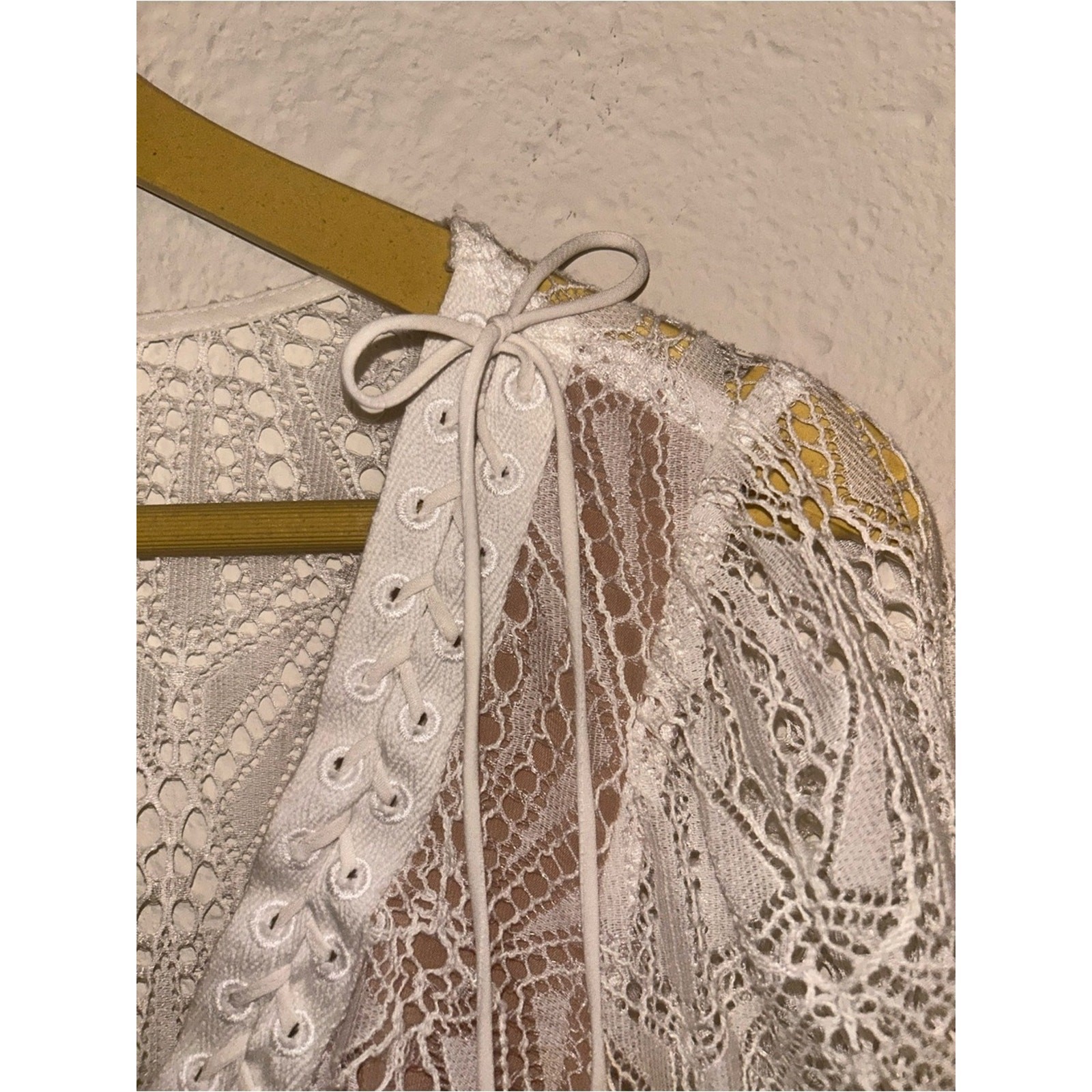 For Love & Lemons White Crochet Lace Dresw