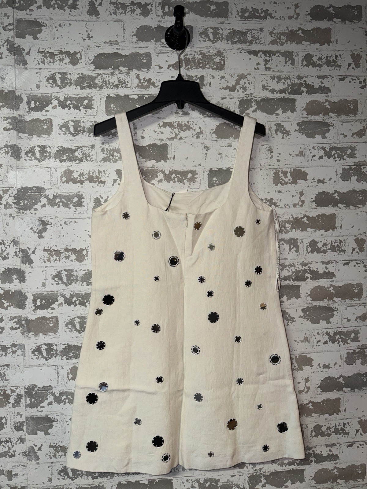 NWT! Tanya Taylor Barton Mirror Dress – Lightweight Linen – Creme Size 12 $595