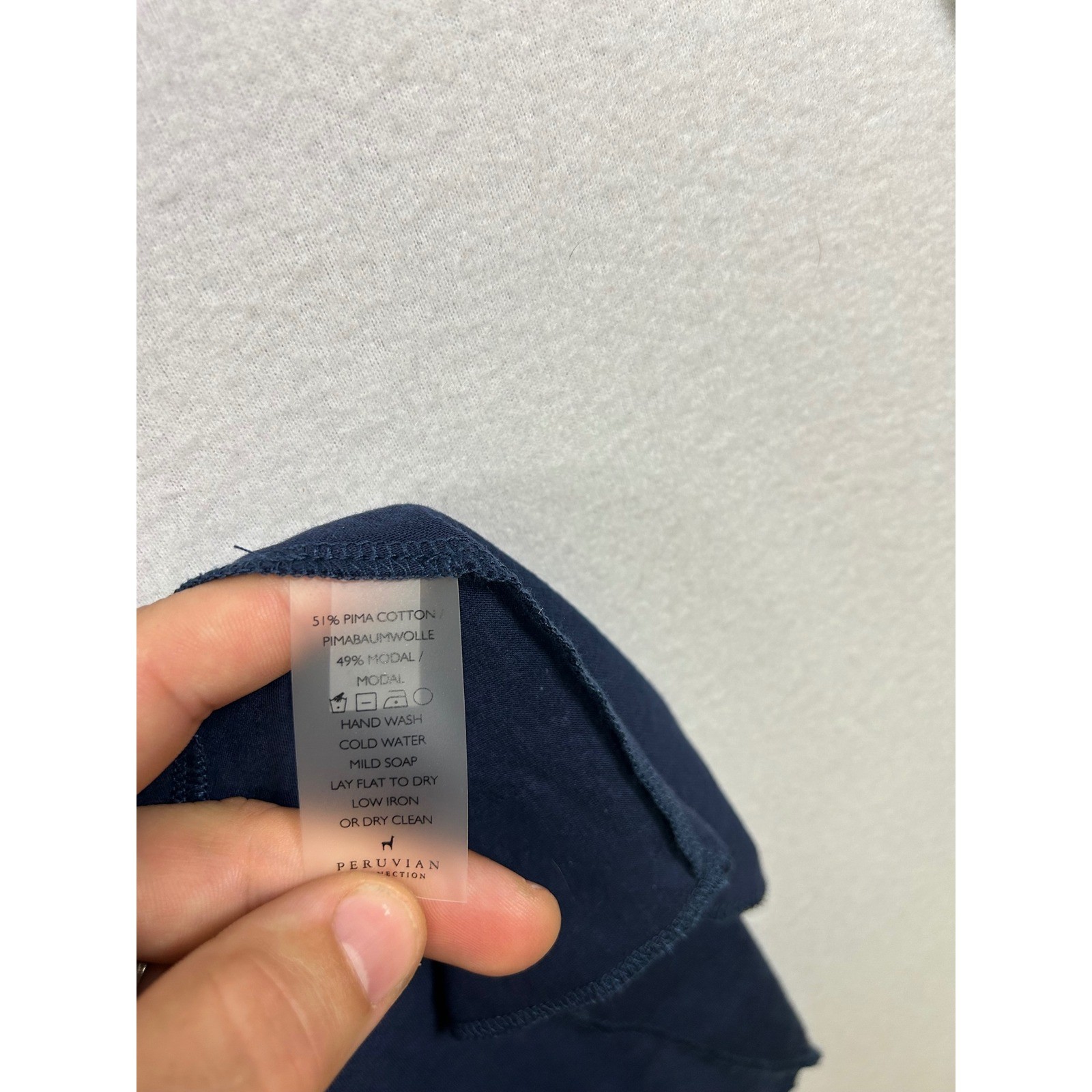 Quiet Luxury Peruvian Connection XXL Navy Ariana Dress Pima Cotton Midi NWT