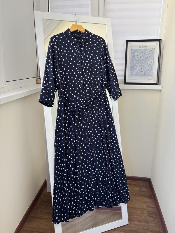 Women F&F Dress Navy Viscose M
