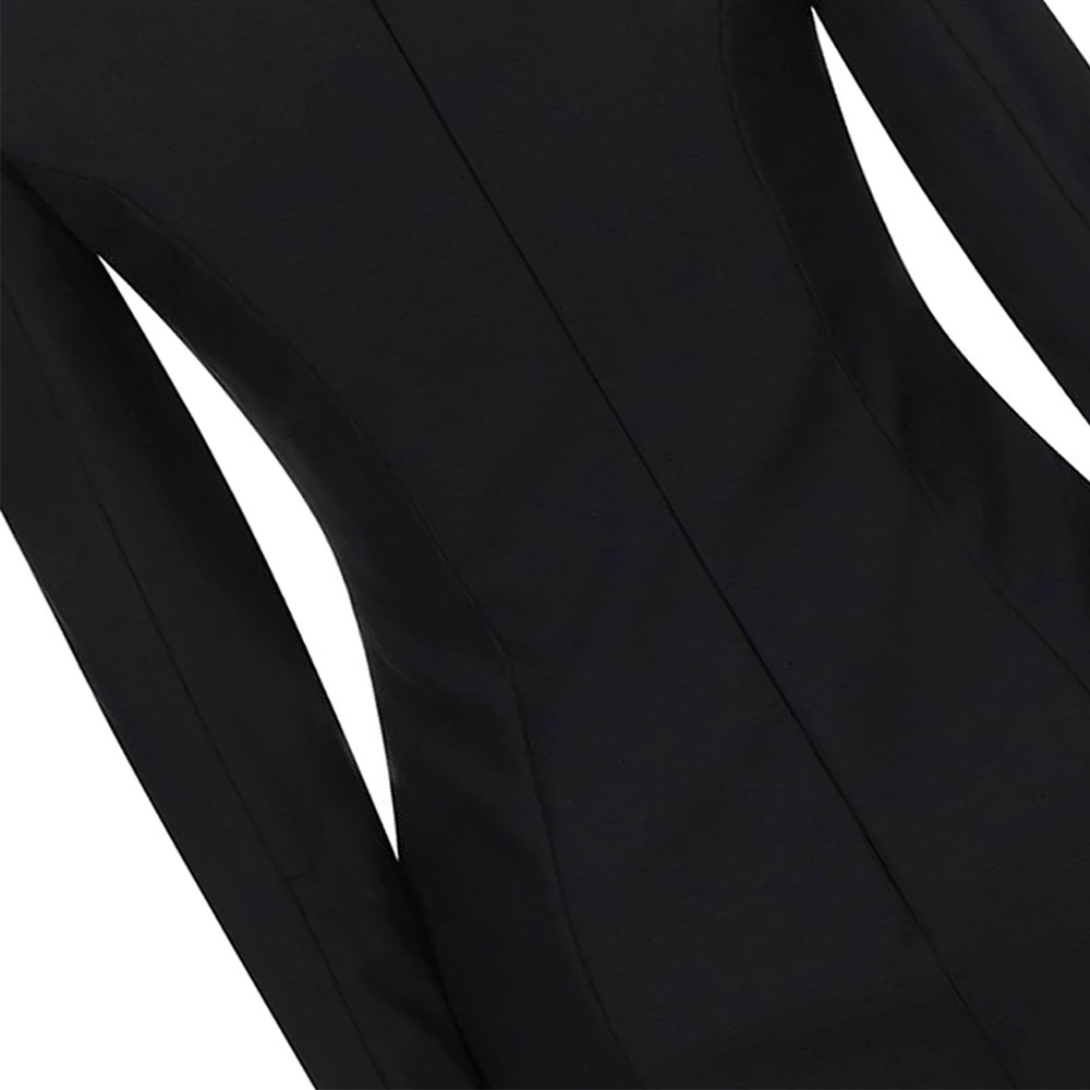 DSQUARED2 Pencil Dress Bodycon Zip Split Logo Mini Black Size 42 – RP £878.00
