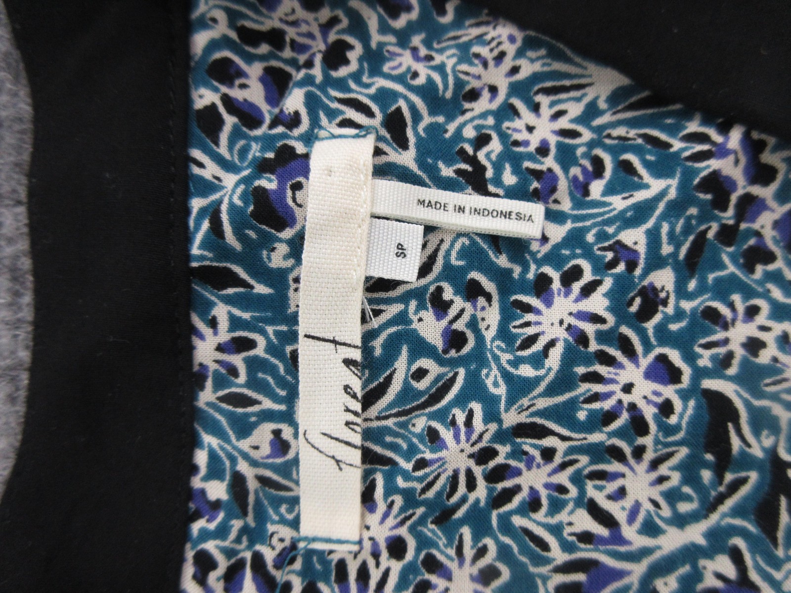 Floret Dress Womens Petite Small Black Embroidered Boho Trapeze Long Sleeve