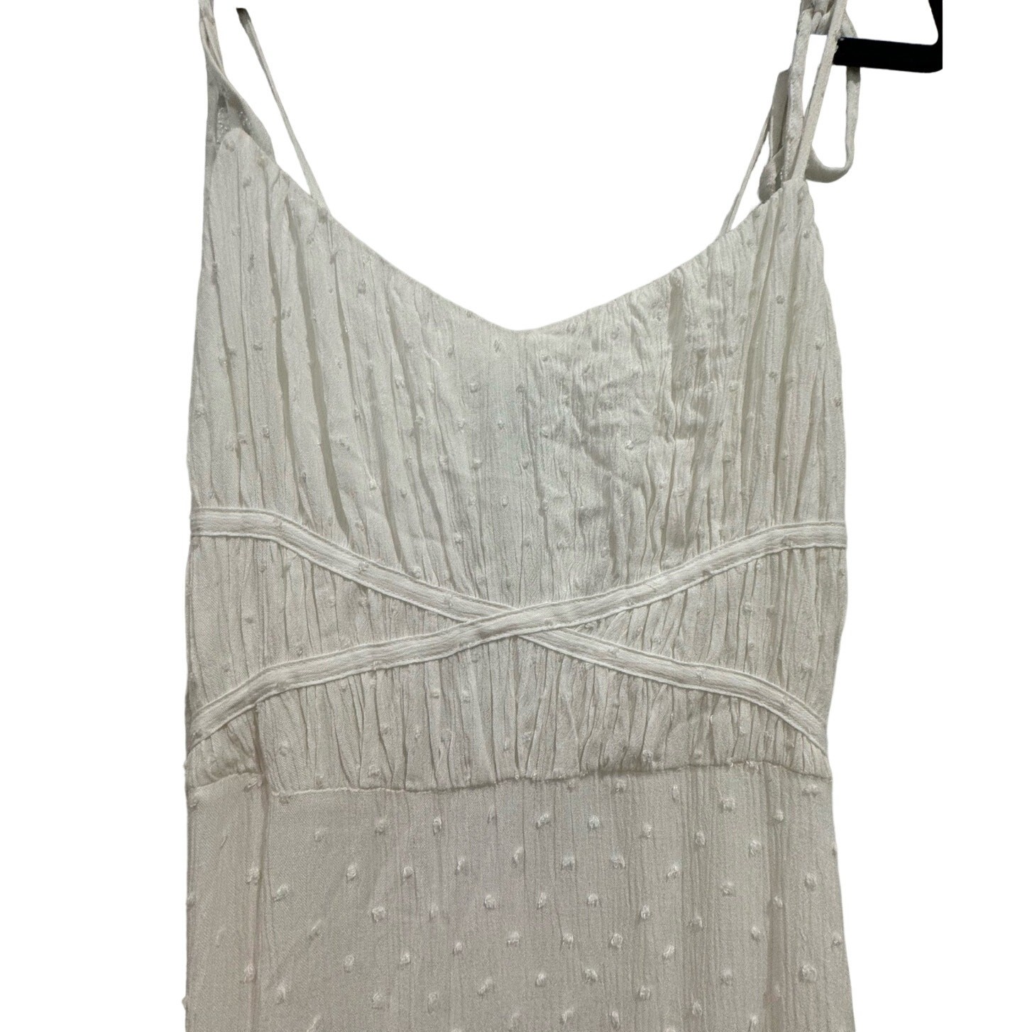 PAIGE NWT $249 Inesa White Swiss Dot Midi Dress SASH MISSING Size XS