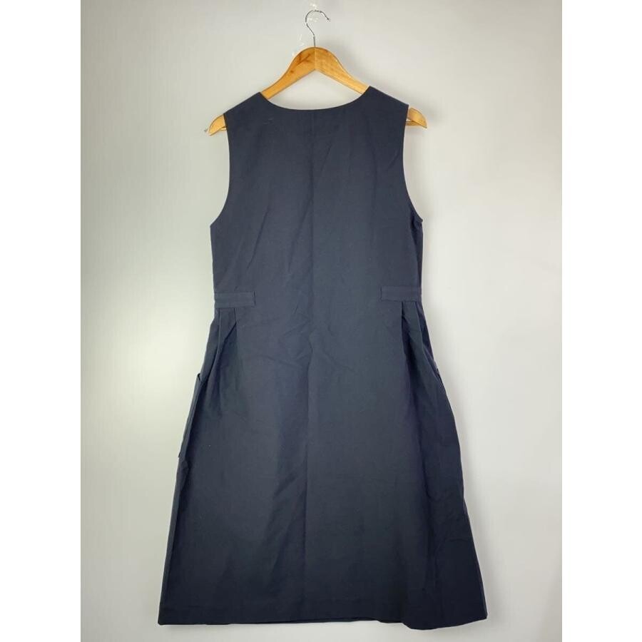 MARGARET HOWELL Navy Wool Cotton Sleeveless V Neck Dress Size 1 Japan