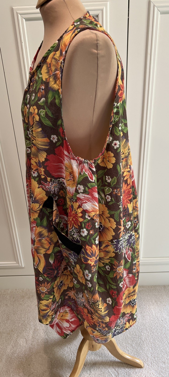Ruby Street Australia Brown Multi Color Floral Sleeveless Dress Free Size Boho