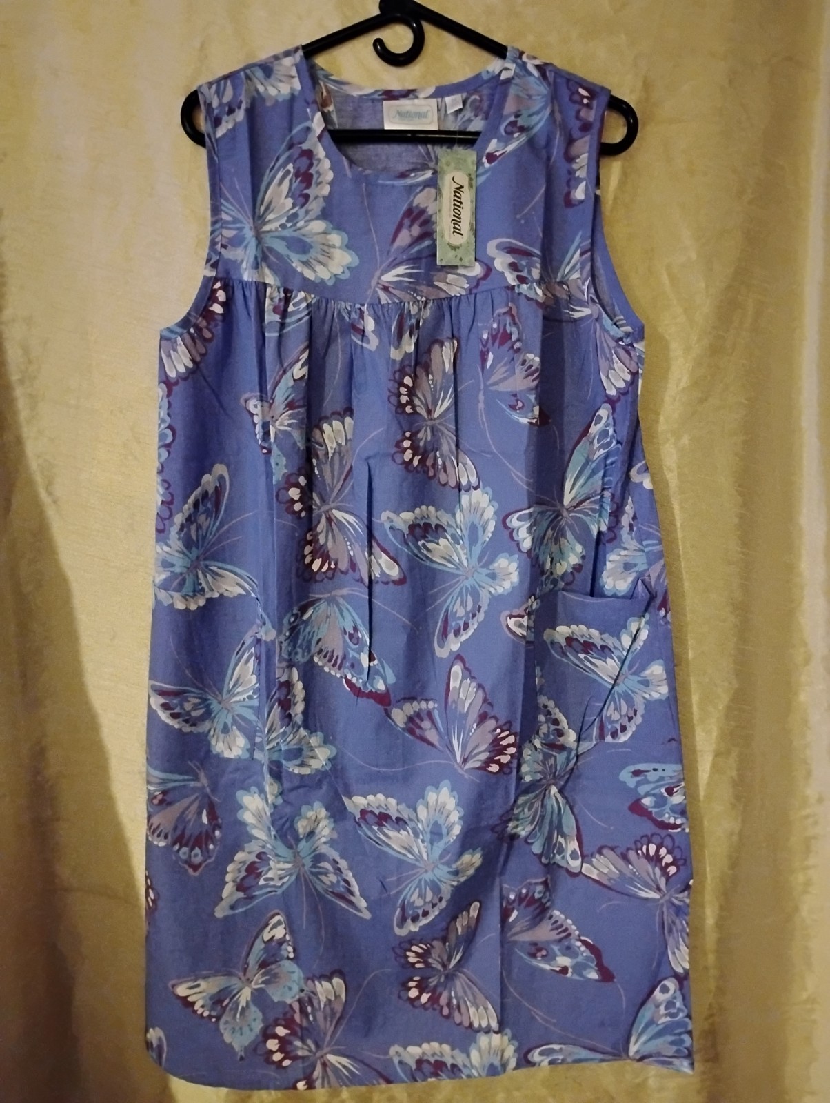 National Since 1952 Women’s Blue Spring Time Butterfly Sundress,Size Medium NWTs