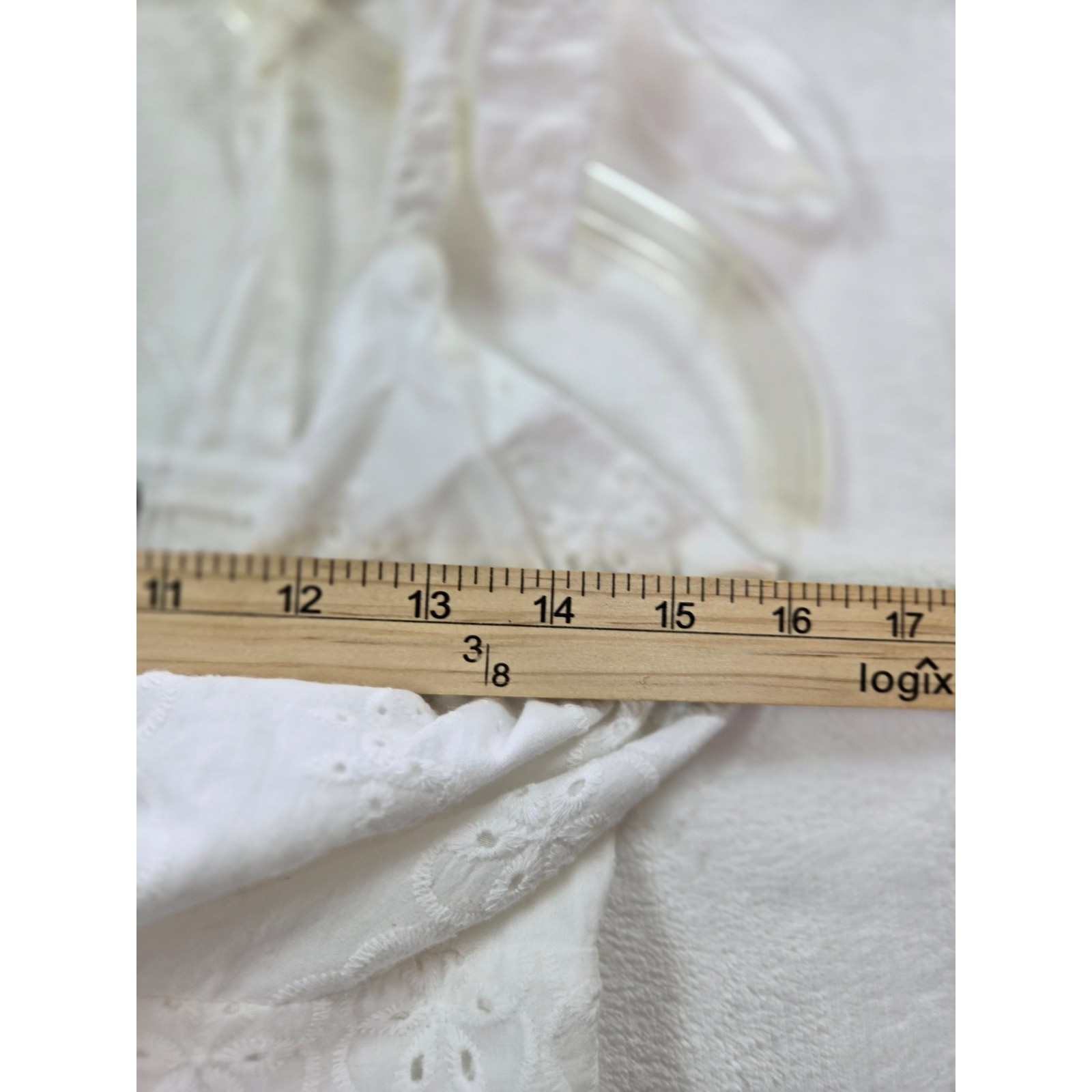 White Eyelet Tie Front Midi Dress Pearl Button Detail Sleeveless Boho Sundress