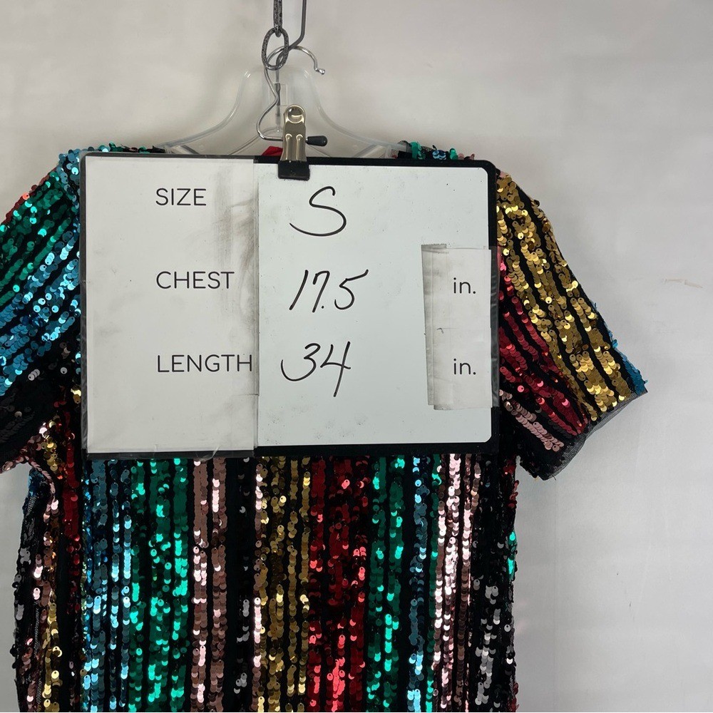 Francesca’s Mi Ami Multi Color Sequin Party Dress Size Small NEW