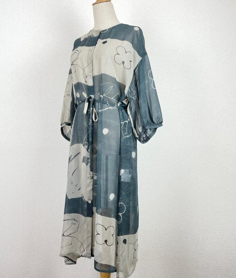 MOYURU / io comme io Design Shirt Long Dress All-Over Print SENSO UNICO