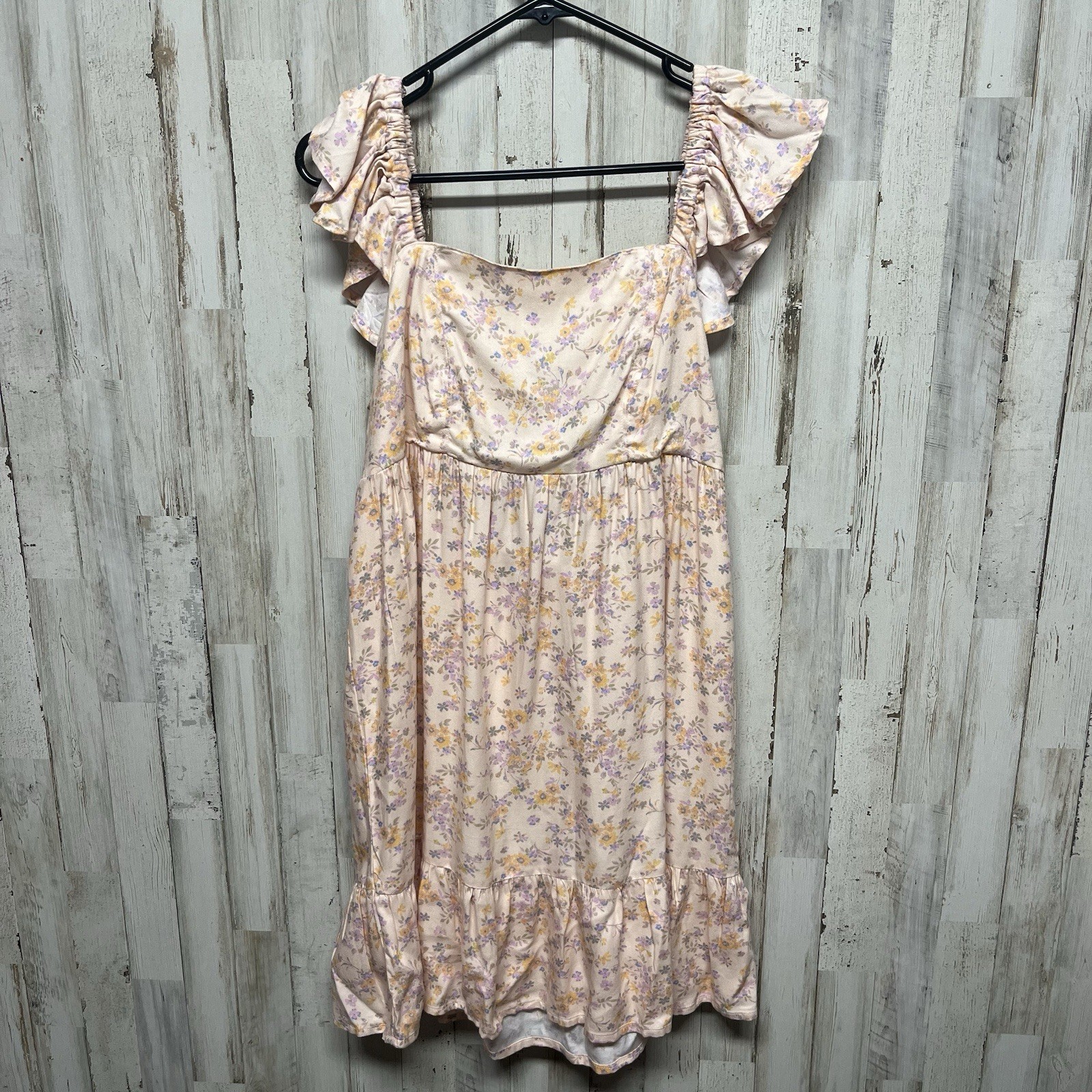 Arizona Women’s Midi Orange And Pink Floral Dresses Size L NWT BOHO