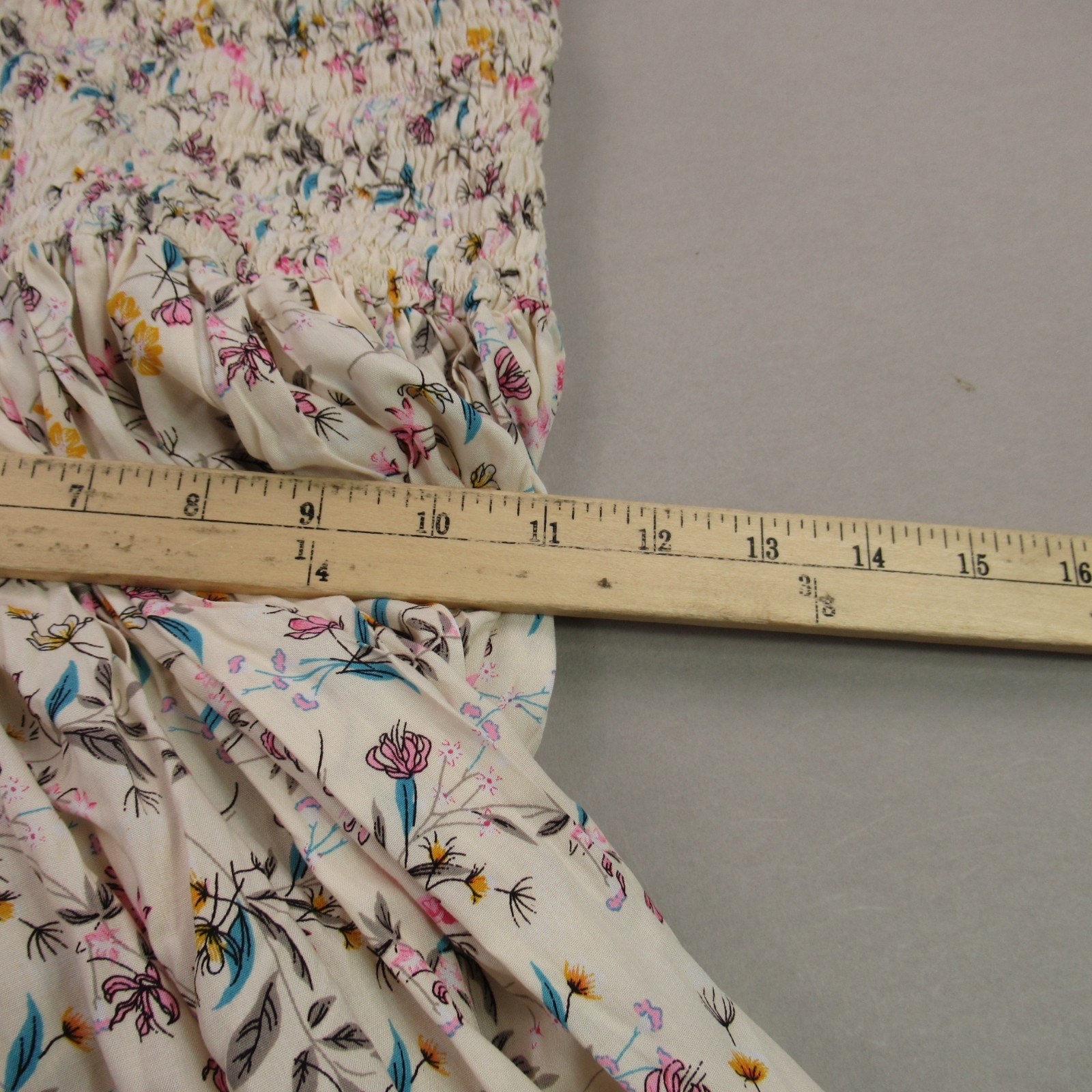Elf Dress Womens Medium Sleeveless Lightweight Crew Neck Floral Casual
