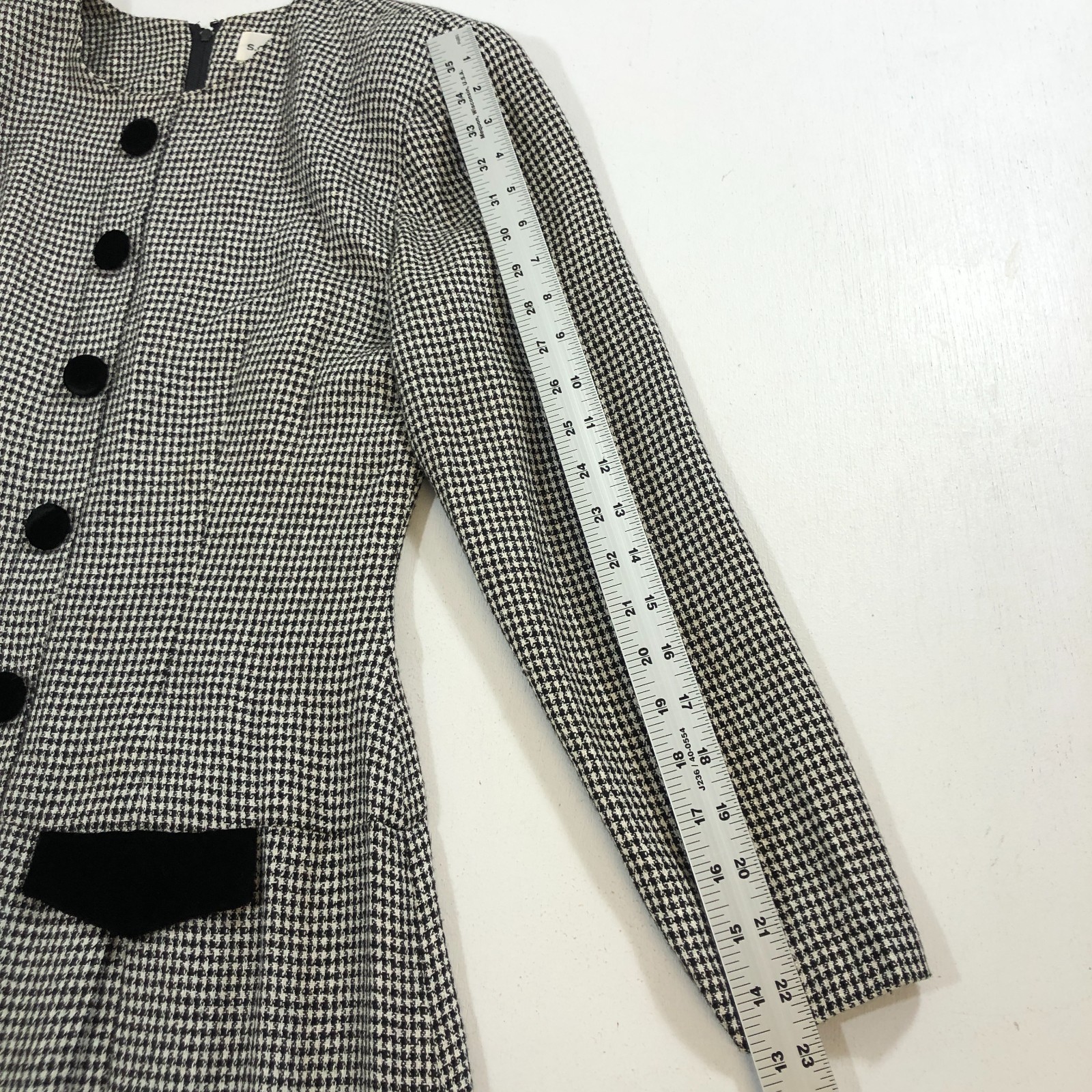 Vintage womens Fit & Flare Houndstooth Riding Dress Size 6 Pleated S.G. Gilbert