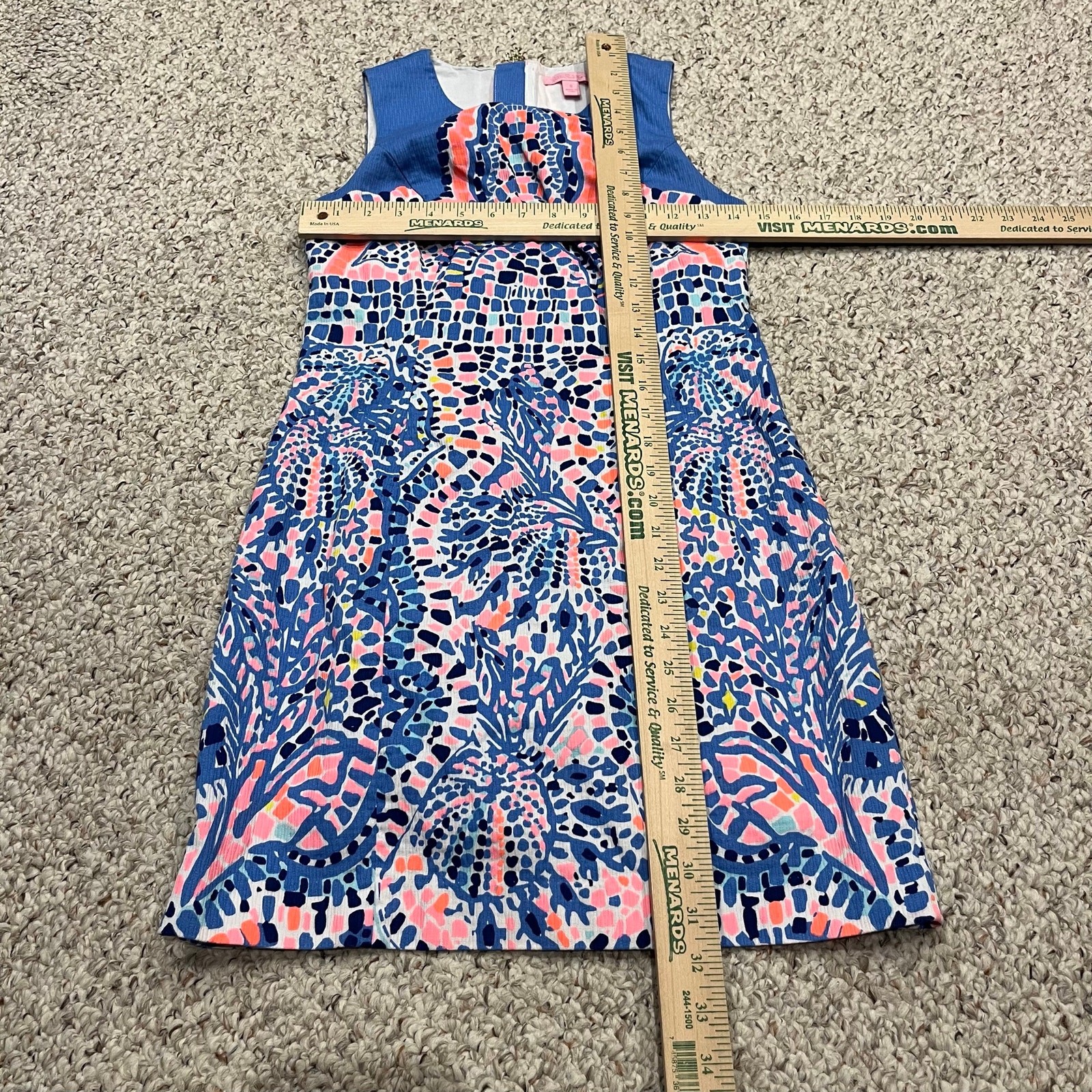 Lilly Pulitzer Mila Shift Dress 0 Multi Tic Tac Tile Preppy Summer Resort Casual