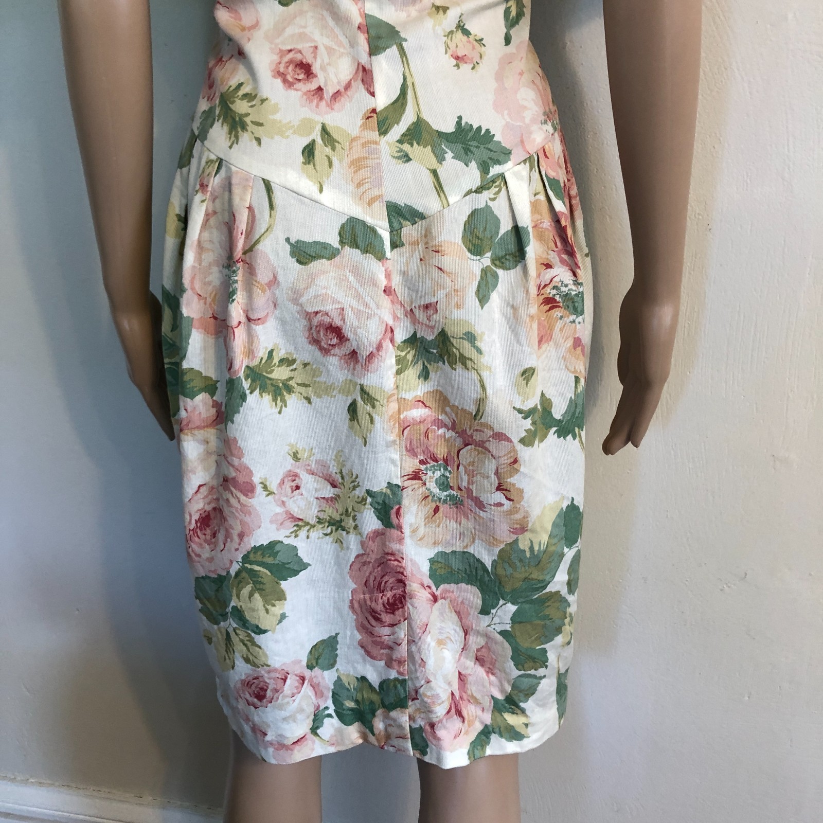 vtg Regina Kravitz 1930s Tulip Style Floral Dress Sz 12 Union Made in USA