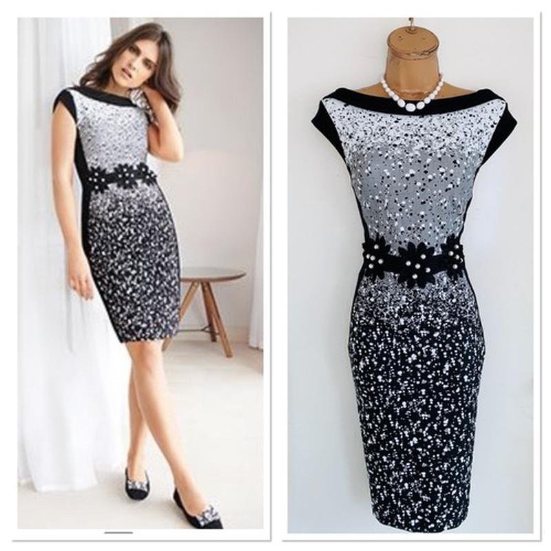Women Joseph Ribkoff dress black knit 40/L/48
