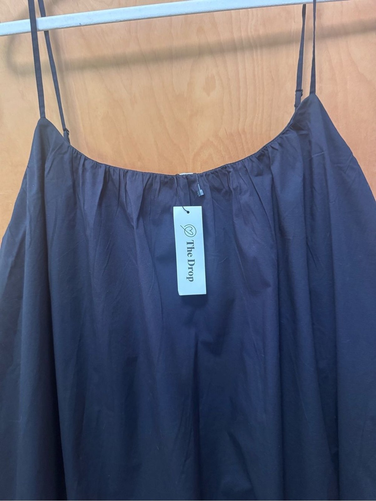The Drop Black Bubble Hem Dress br with Adjustable Straps