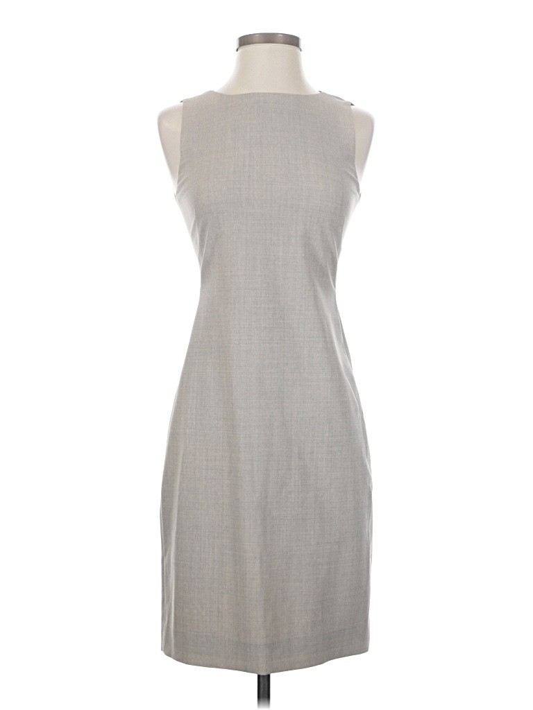 Theory Women’s Dress Size 0 XS Light Gray Wool Casual Work Sleeveless