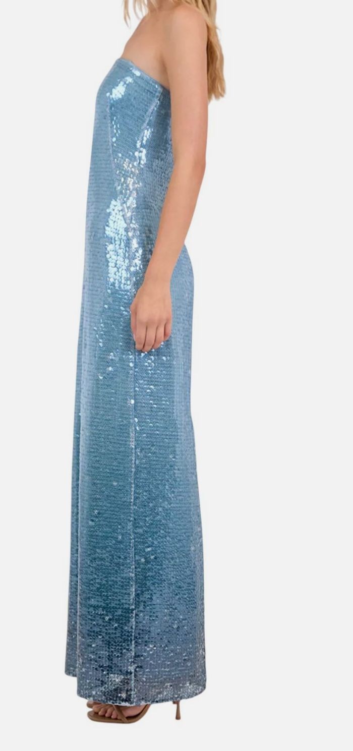 Simkhai Women’s Blue Leilani Sequin Column Dress Size 6