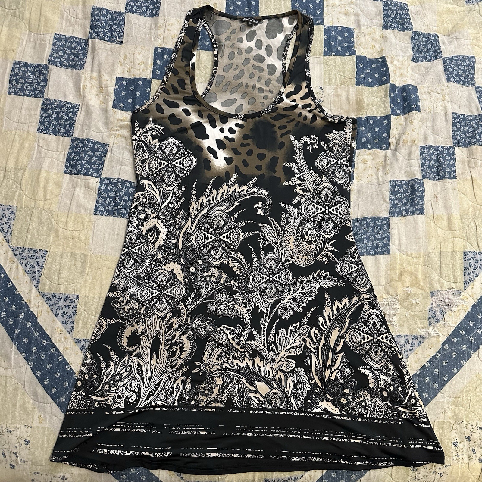 Just Love Animal Print Sleeveless Dress Sz XL
