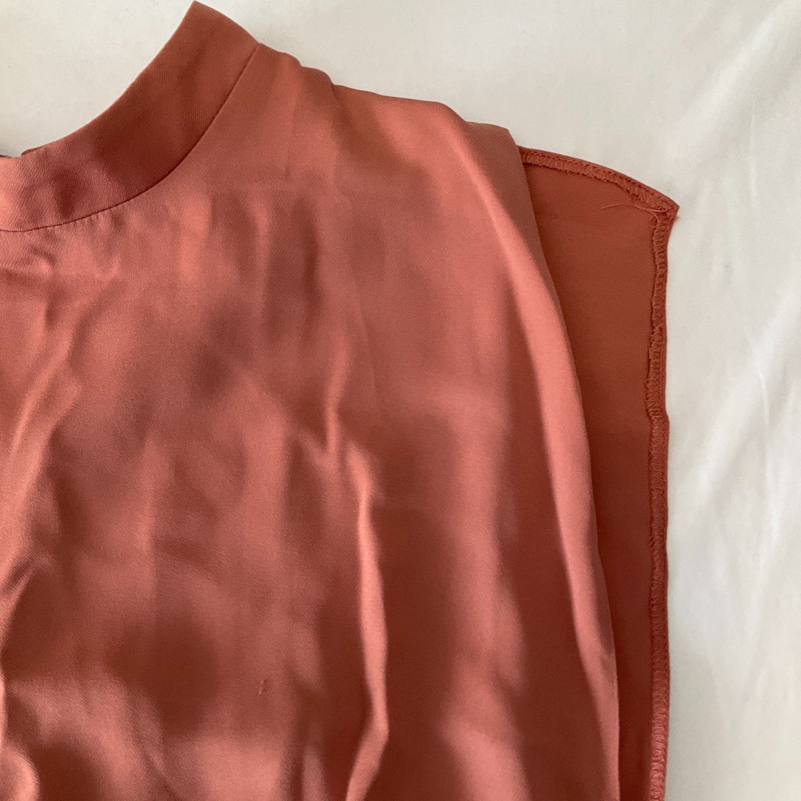 Asos Design Mini Dress Womens Size 4 Peach Belted Sleeveless Stretch Zip