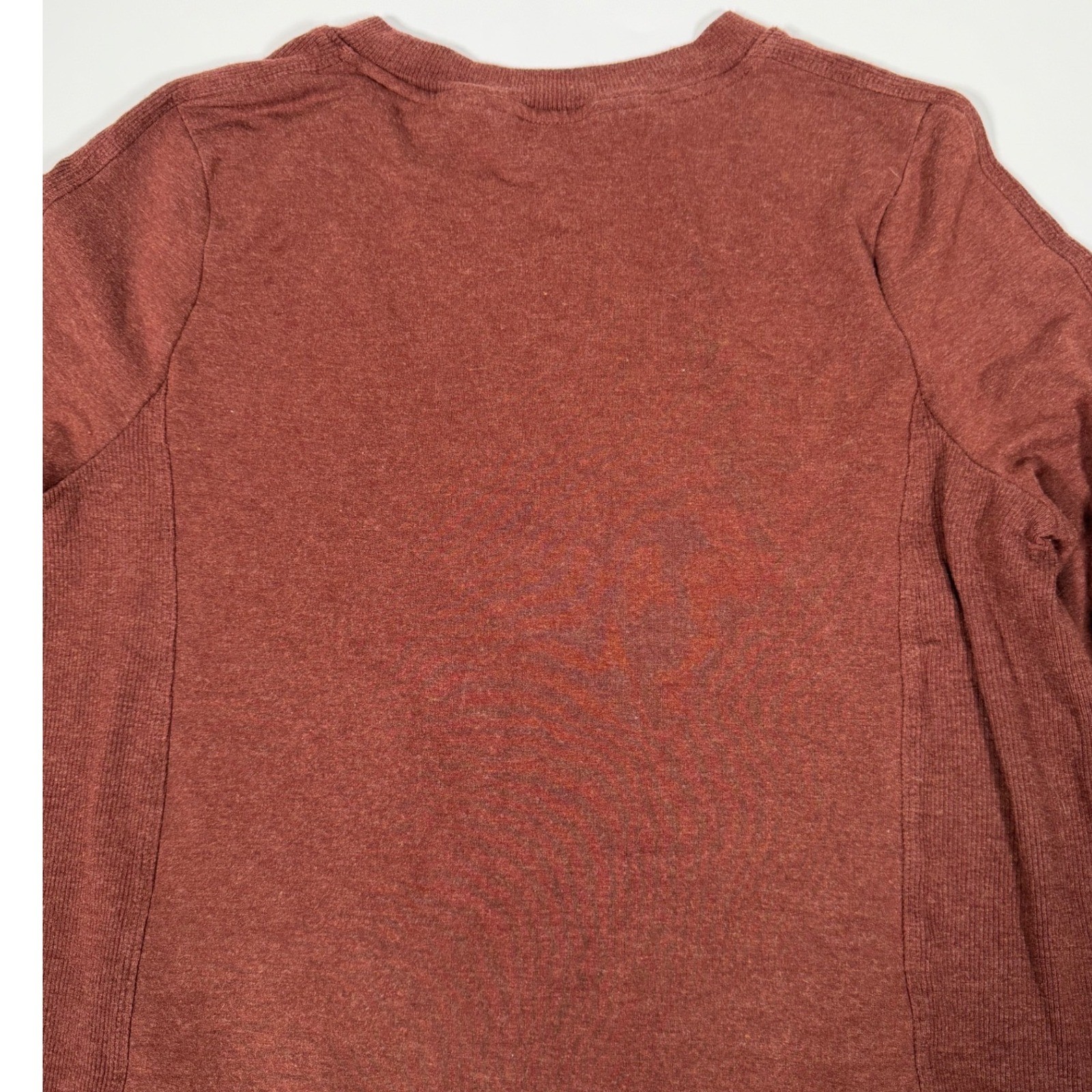 Athleta Large Rust Heathered Modal Tunic Sweatshirt Side Zip Long Sleeve Pockets