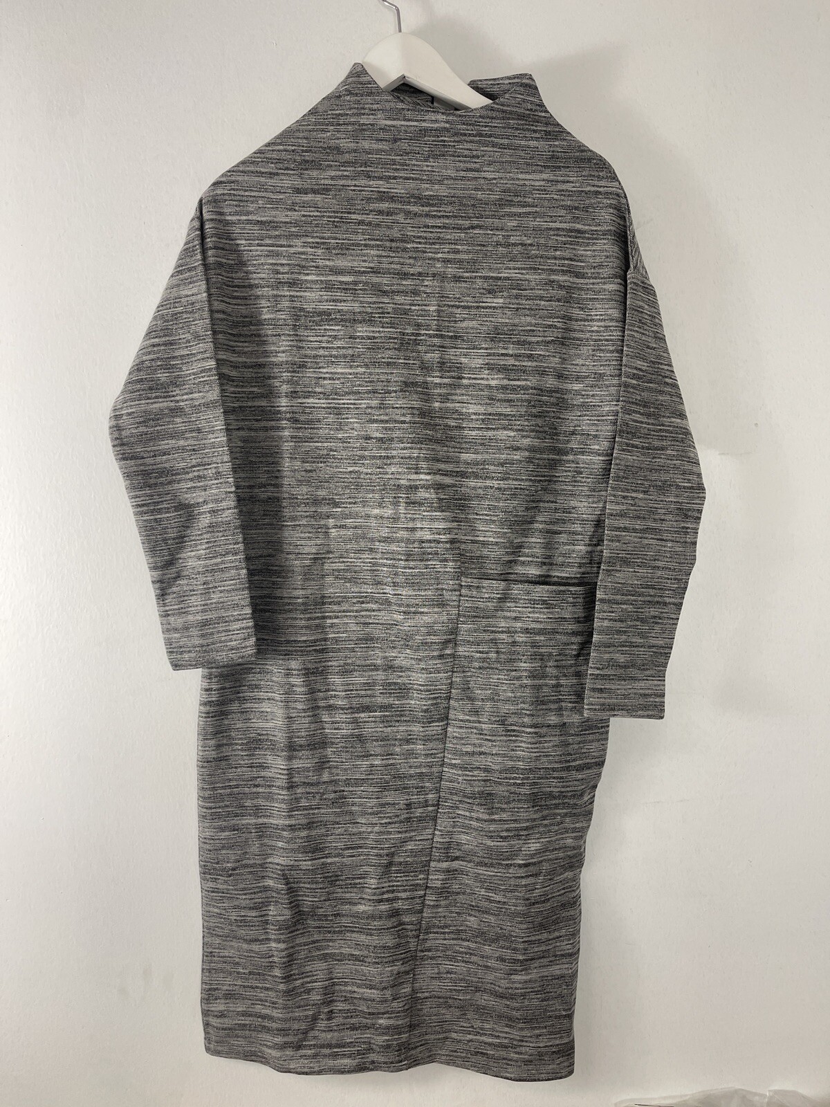 Warehouse Sweater Dress Womens 6 Gray Sheath Turtle Neck Gray UK:10 N55