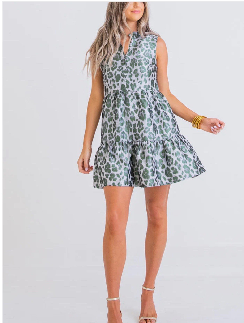 Karlie Leopard Tier Tapestry Dress Size M