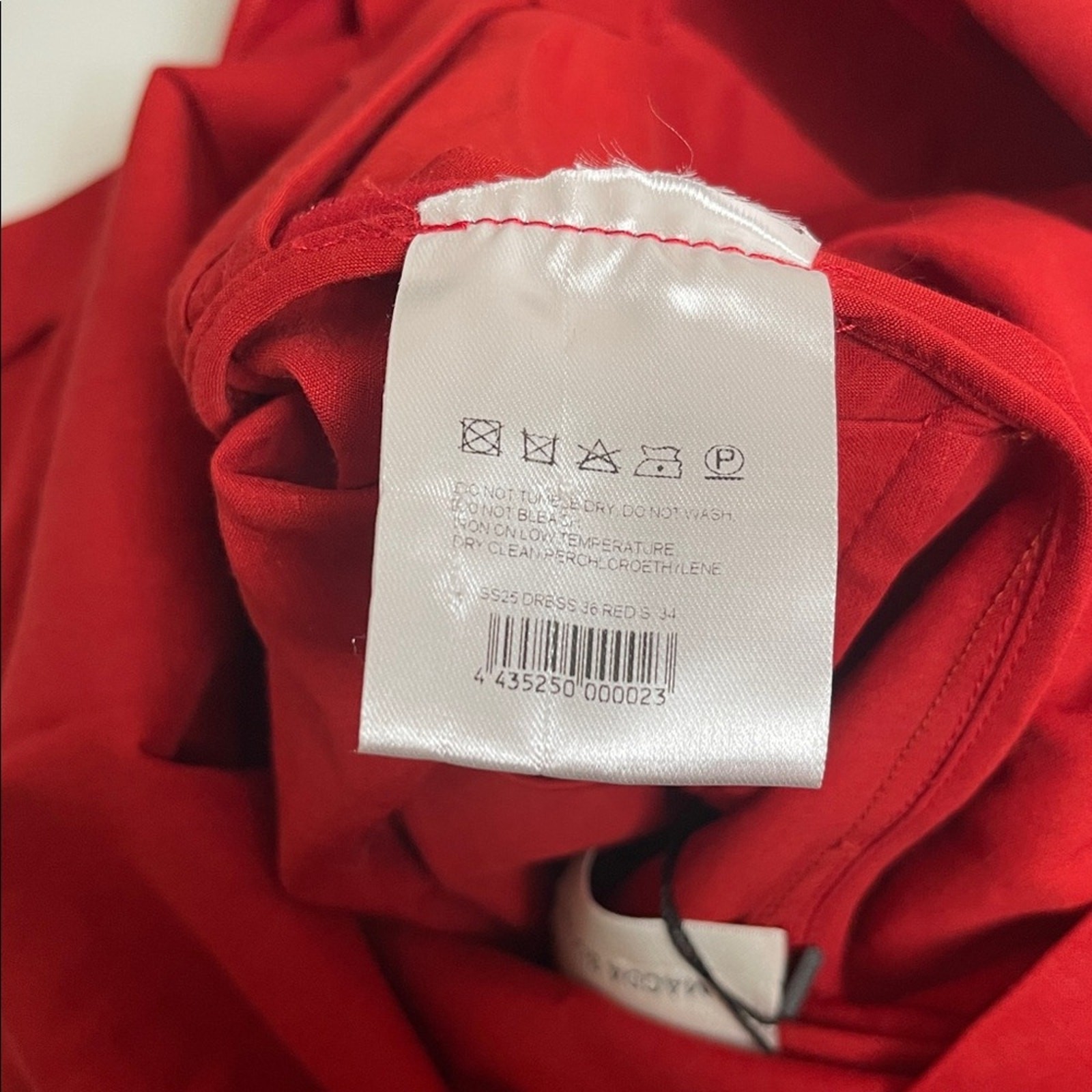 MAGDA BUTRYM One Shoulder Ruched Rosette Red Mini Dress Size 2