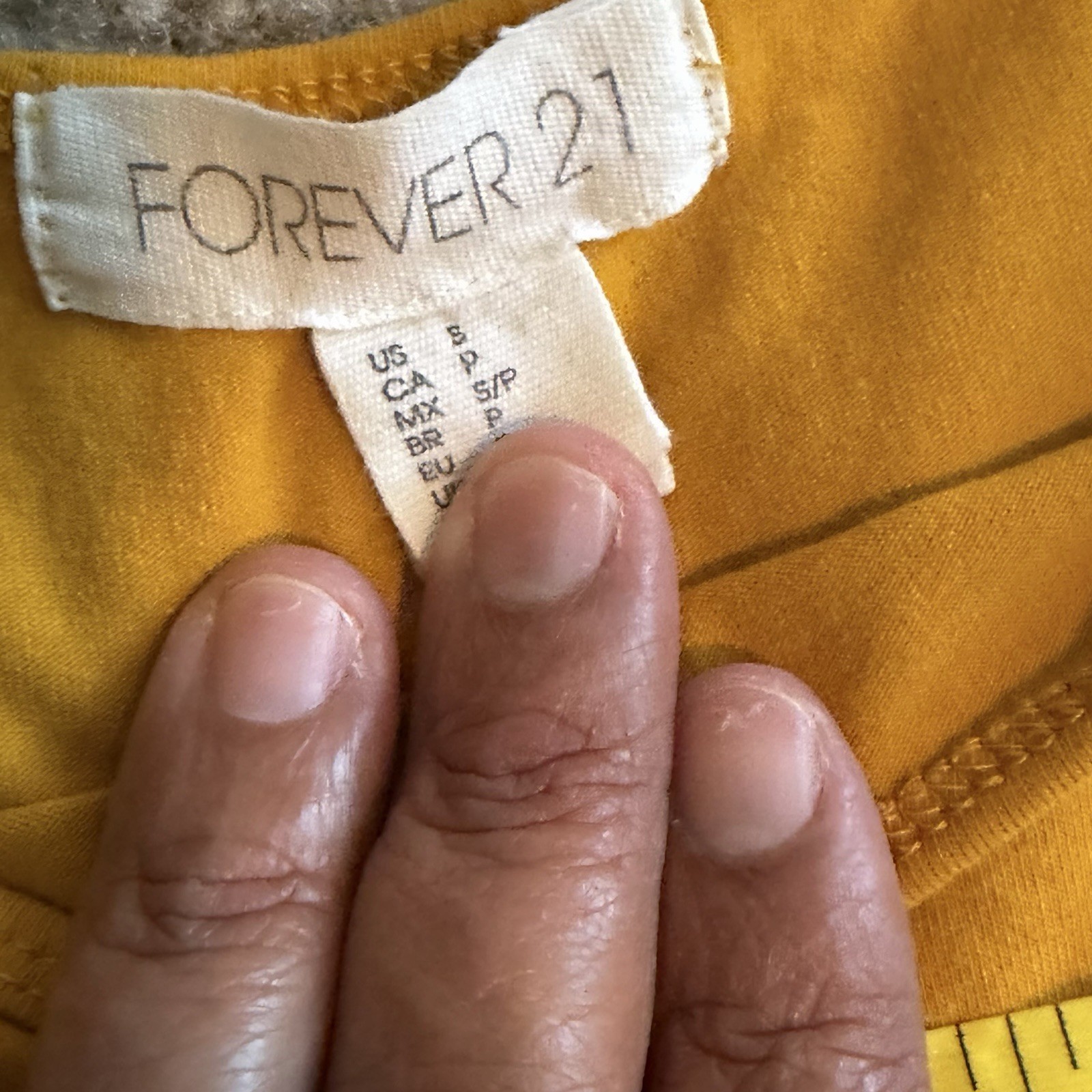 Forever 21 Yellow Solid Scoop Neck Strappy Tank Bodycon Knit Dress S Stretch