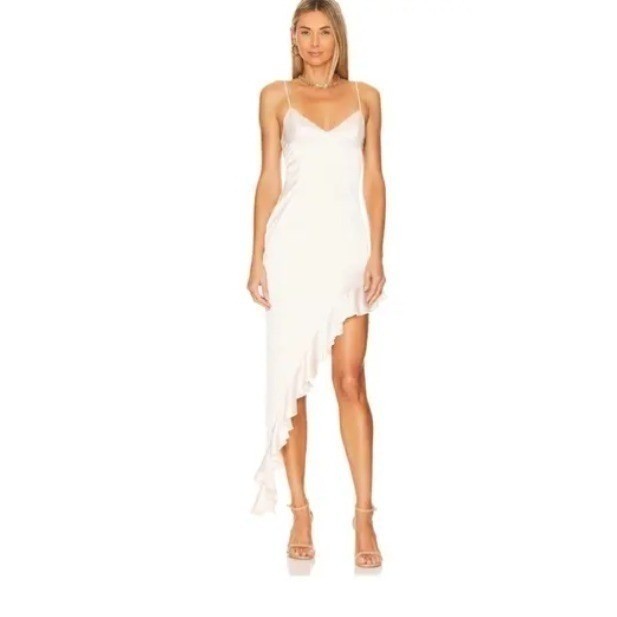 REVOLVE NWOT More to Come Milly Asymmetrical Dress – Ivory – Medium