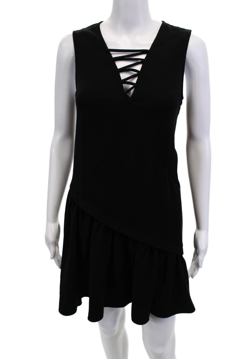 Opening Ceremony Womens Sleeveless Zipped Dress Black Size 4