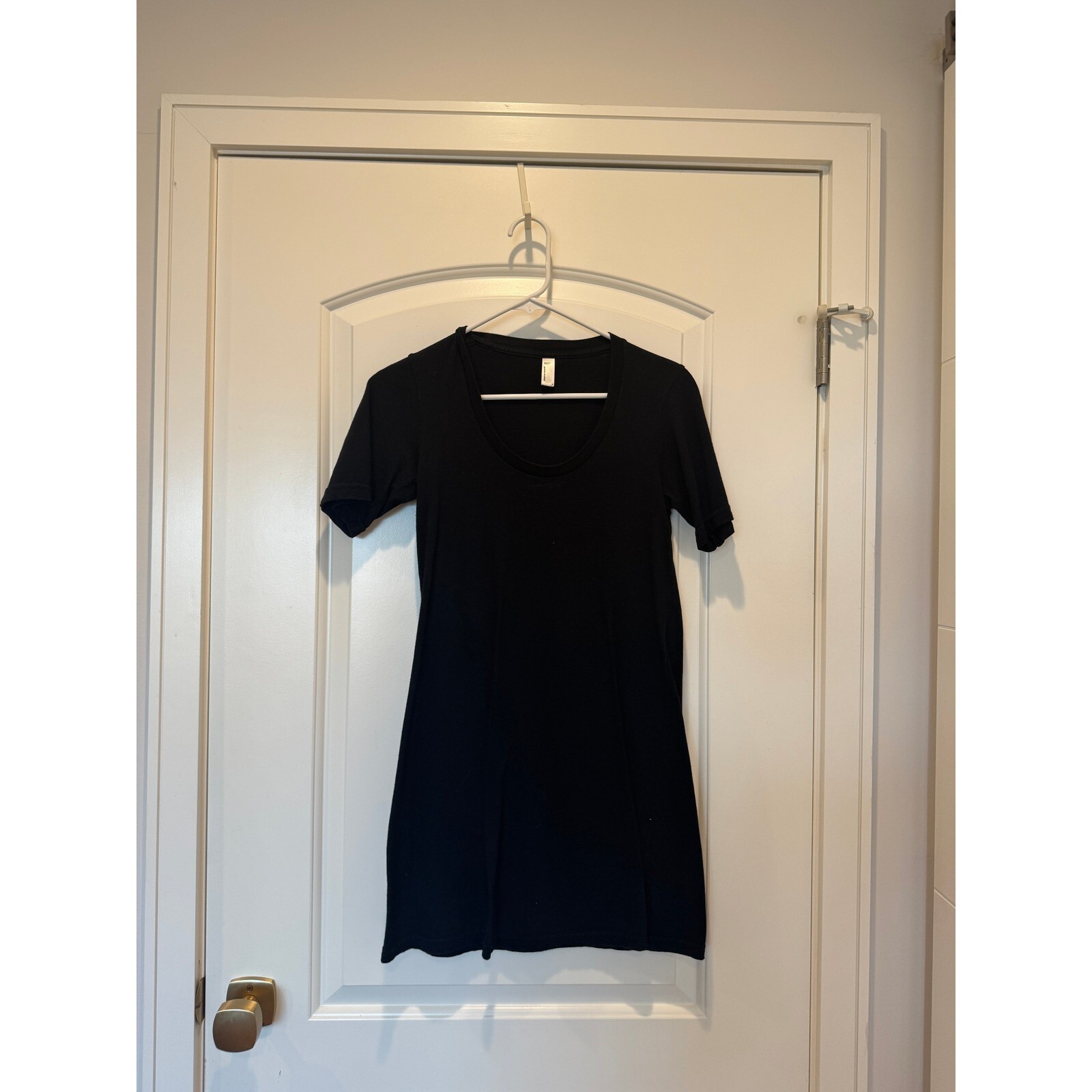 American Apparel Black T-Shirt Dress Short Sleeve Casual Mini Dress S