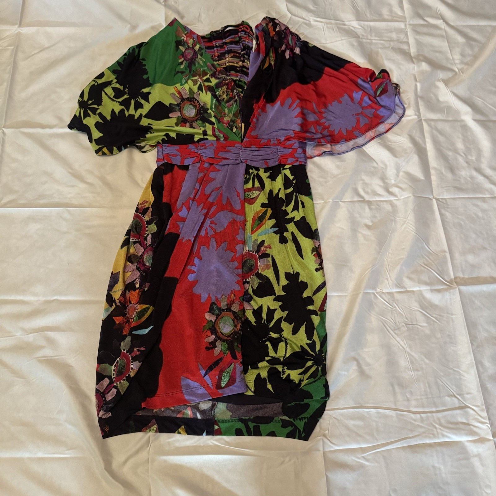 Anthropologie Boho Chic Ranna Gill Dress Lined Suns Floral Sz XS