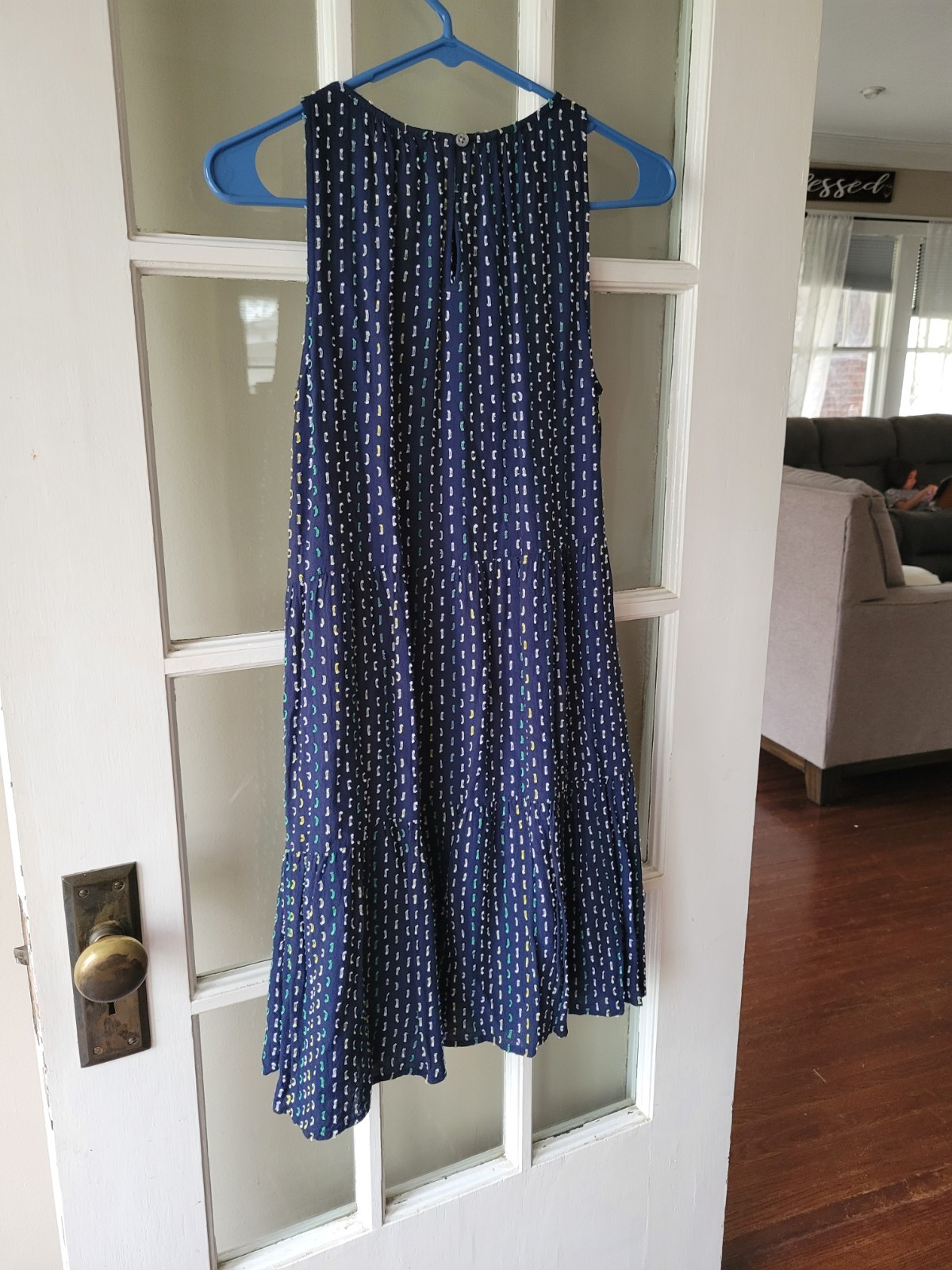 LOFT Straight Sundress Women XSP Pullover Lined Blue Casual Picnic Beach Outdoor