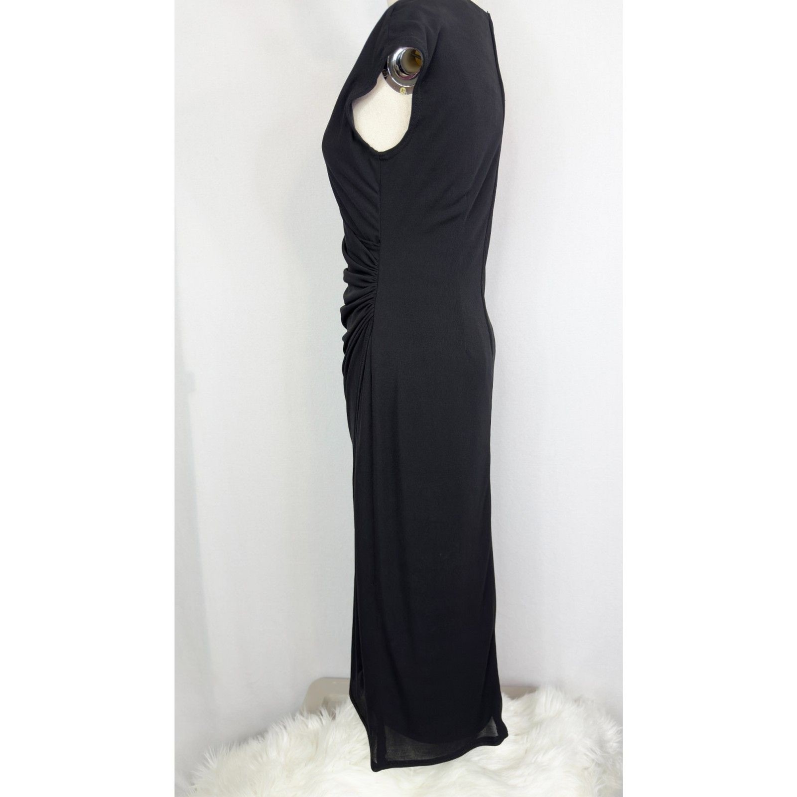 Vintage Tadashi | Saks Fifth Avenue | Black Midi to Maxi Dress | Sz 6