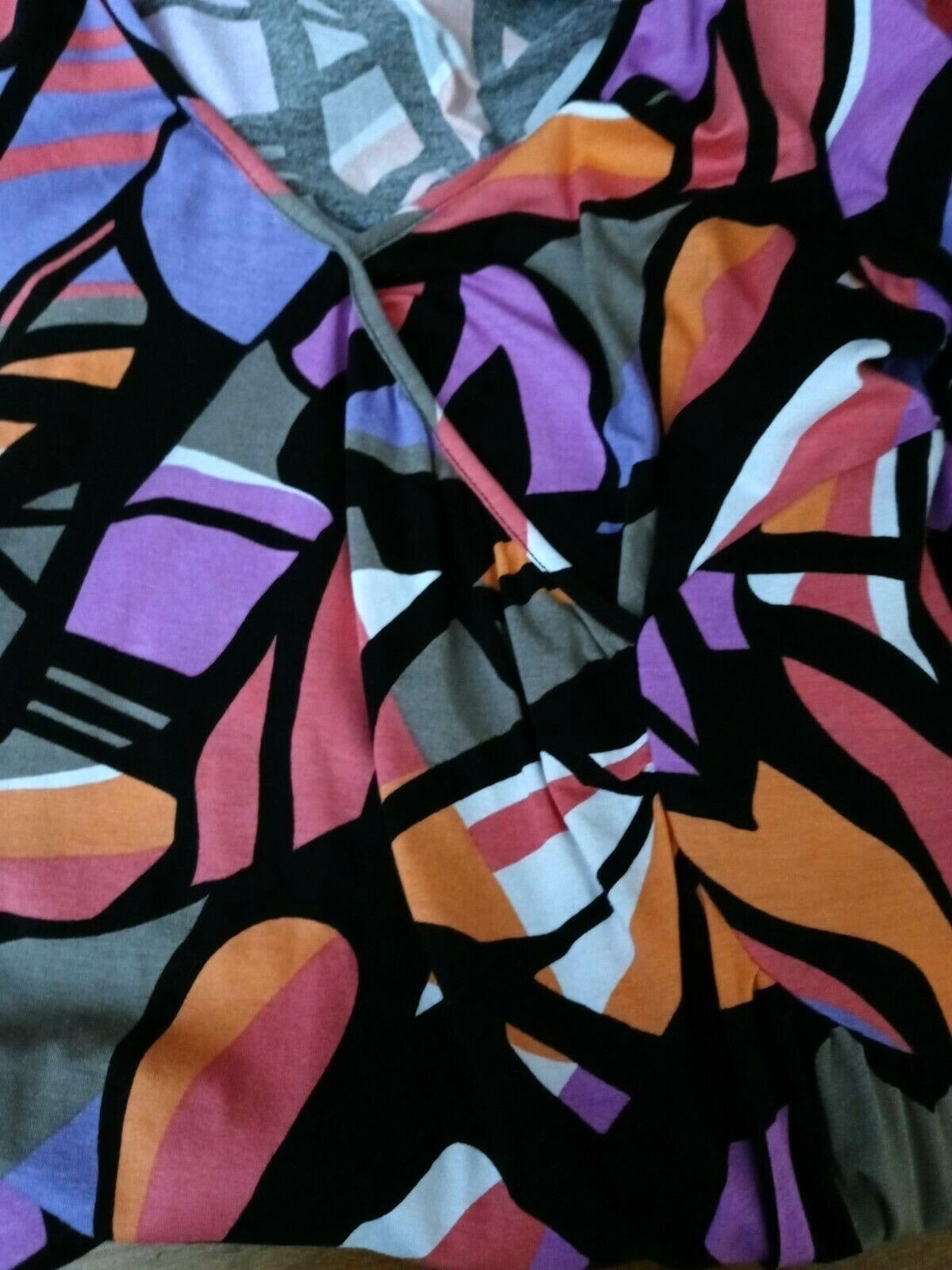 Modern Artistic Casual Chic Dress Size Large Abstract Picasso Style Multicolor