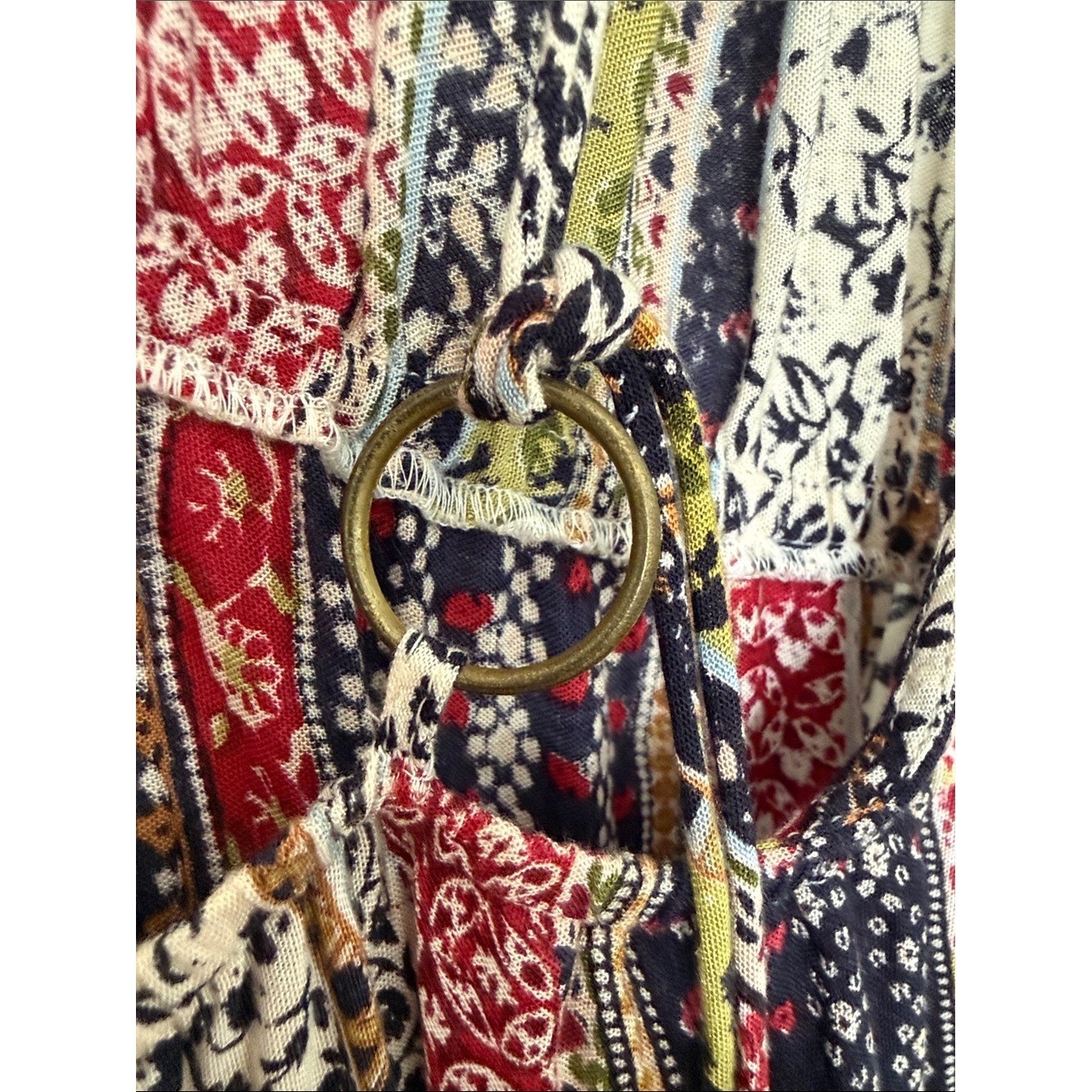 Boho Patchwork Print Maxi Dress | Strappy Summer Dress | Festival & Vacation Sty