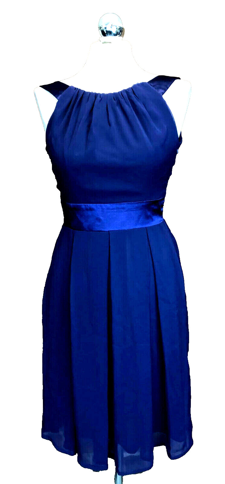 Elise Ryan Purple Sleeveless Floaty Chiffon and Satin Dress Size 10 Occasion