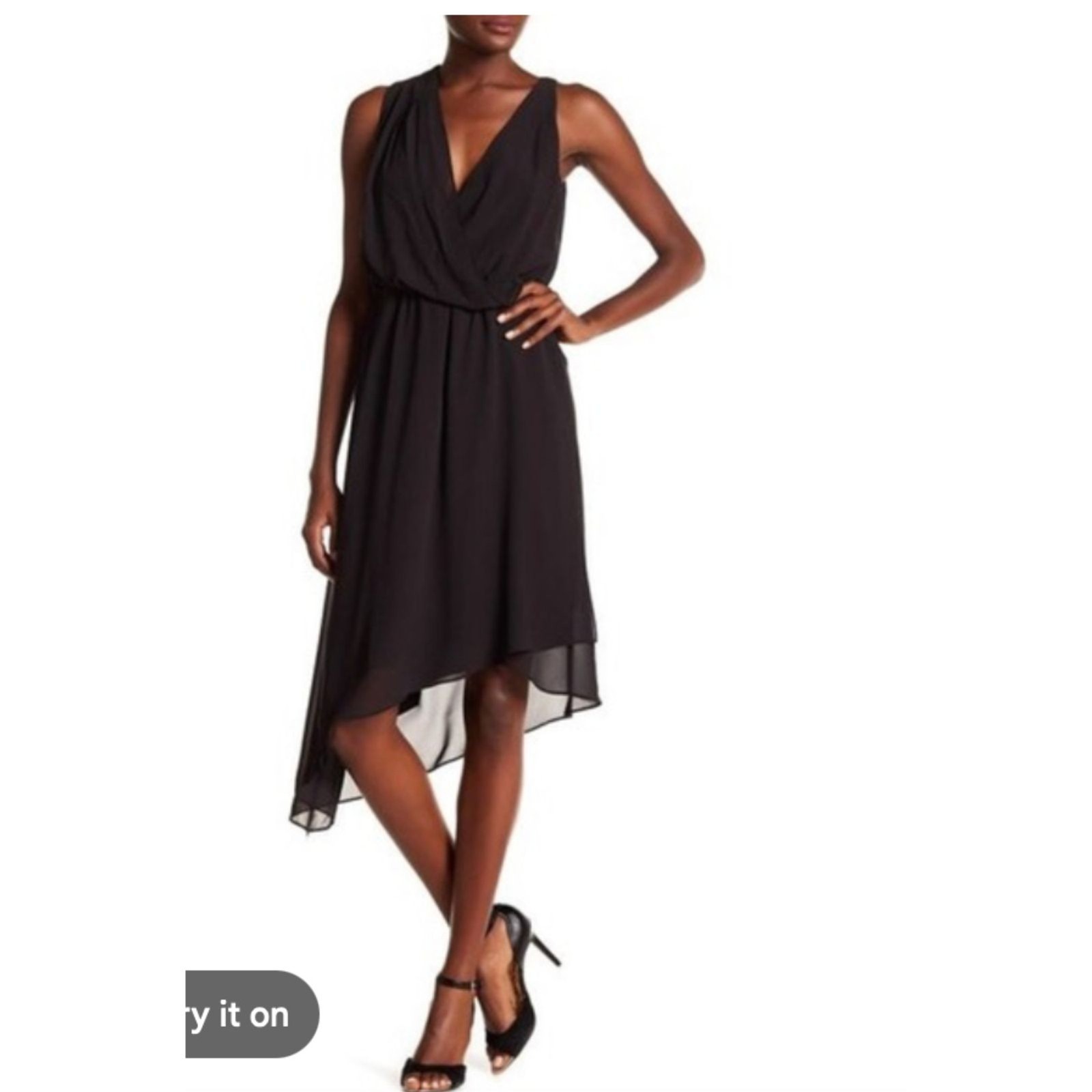 Haute Hippie grey chiffon asymmetric wrap-effect XS – Fairy Boho Designer Midi
