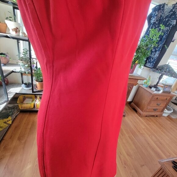 Lois Snyder Dani Max Dress Sleeveless Rayon Vtg Red Sz 10 Y2k Retroglam classic