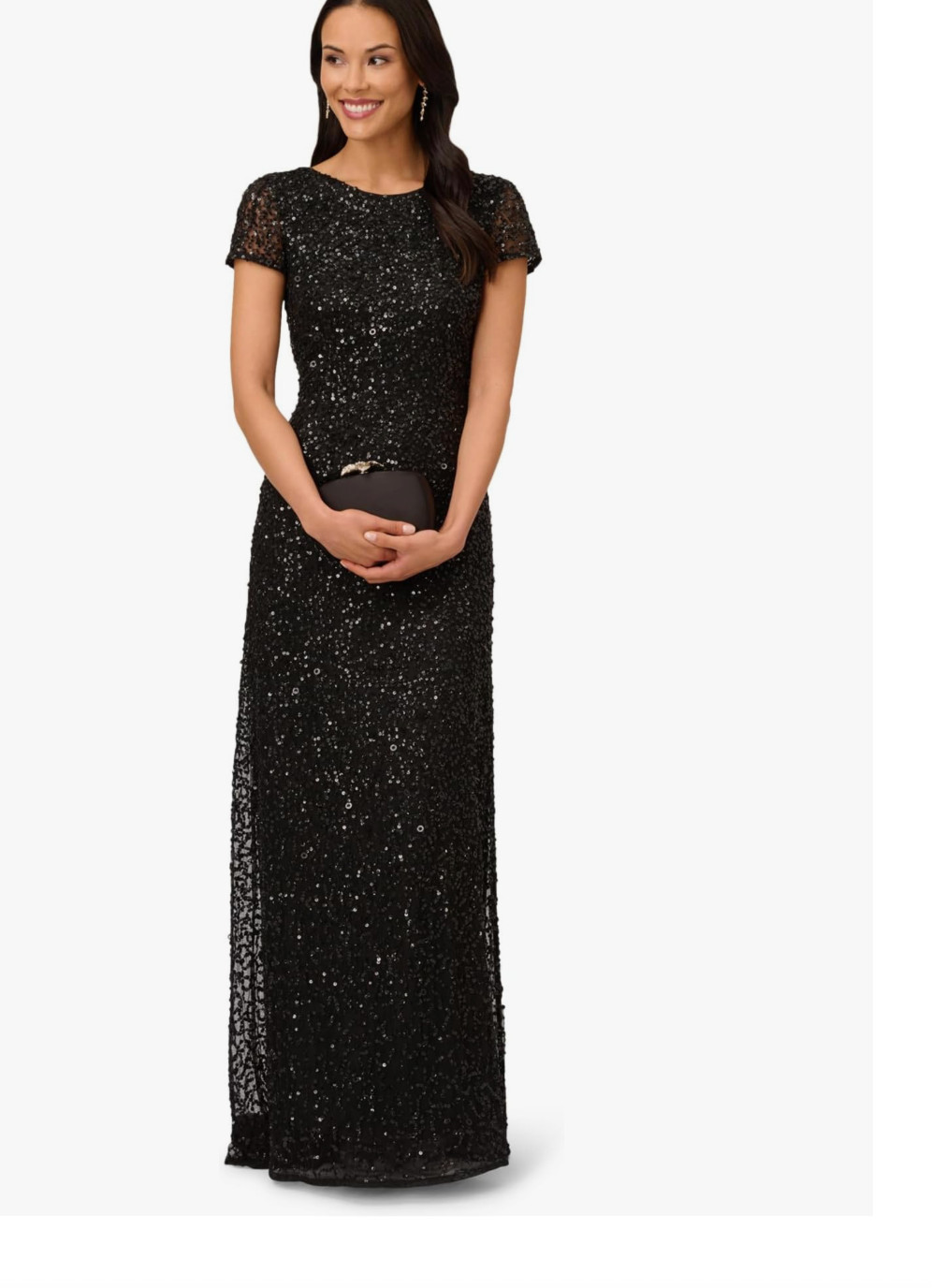 Adrianna Papell 191906600 Women’s Black Long Dress