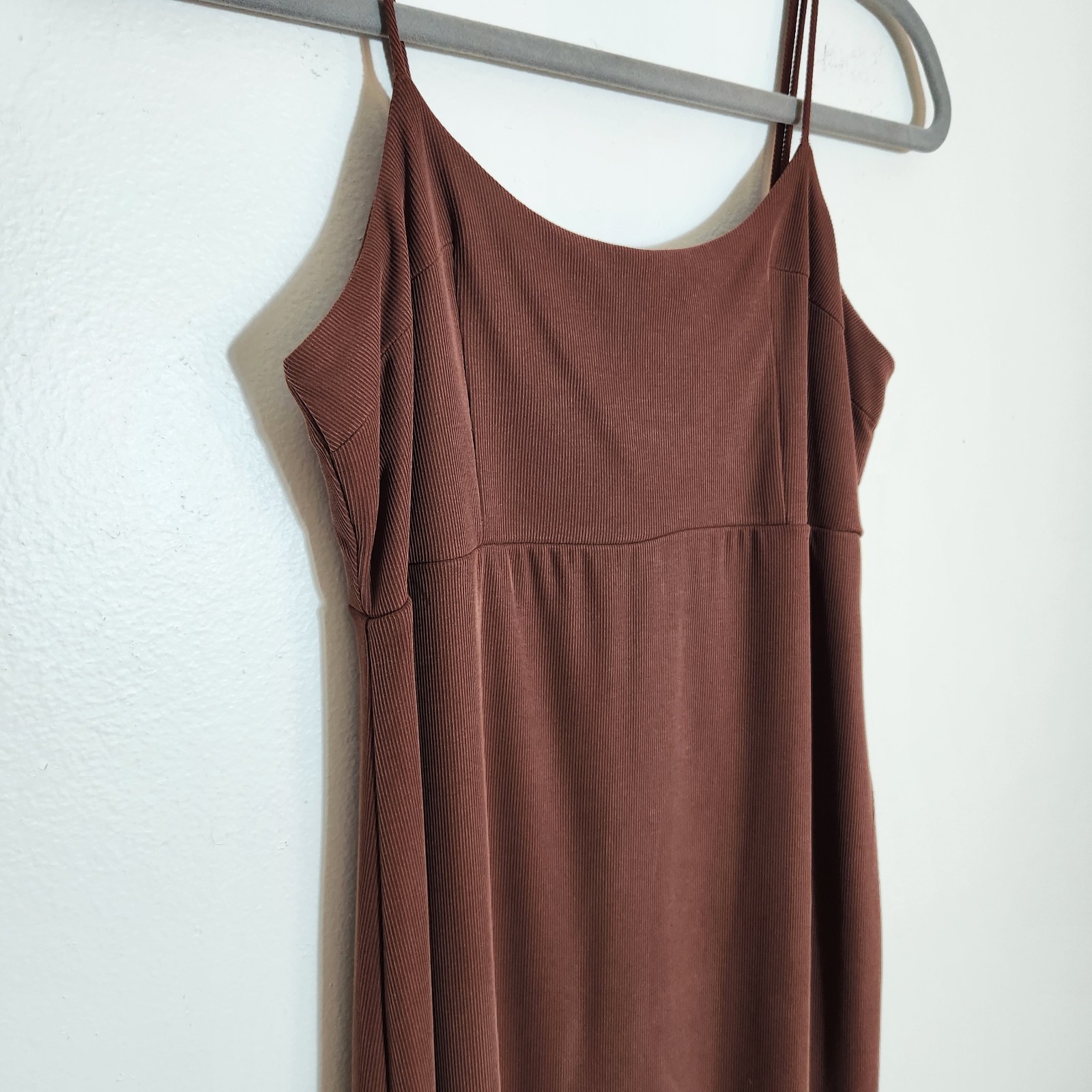 Wild Fable Womens Chocolate Brown Sleeveless Bodycon Midi Dress Size XS