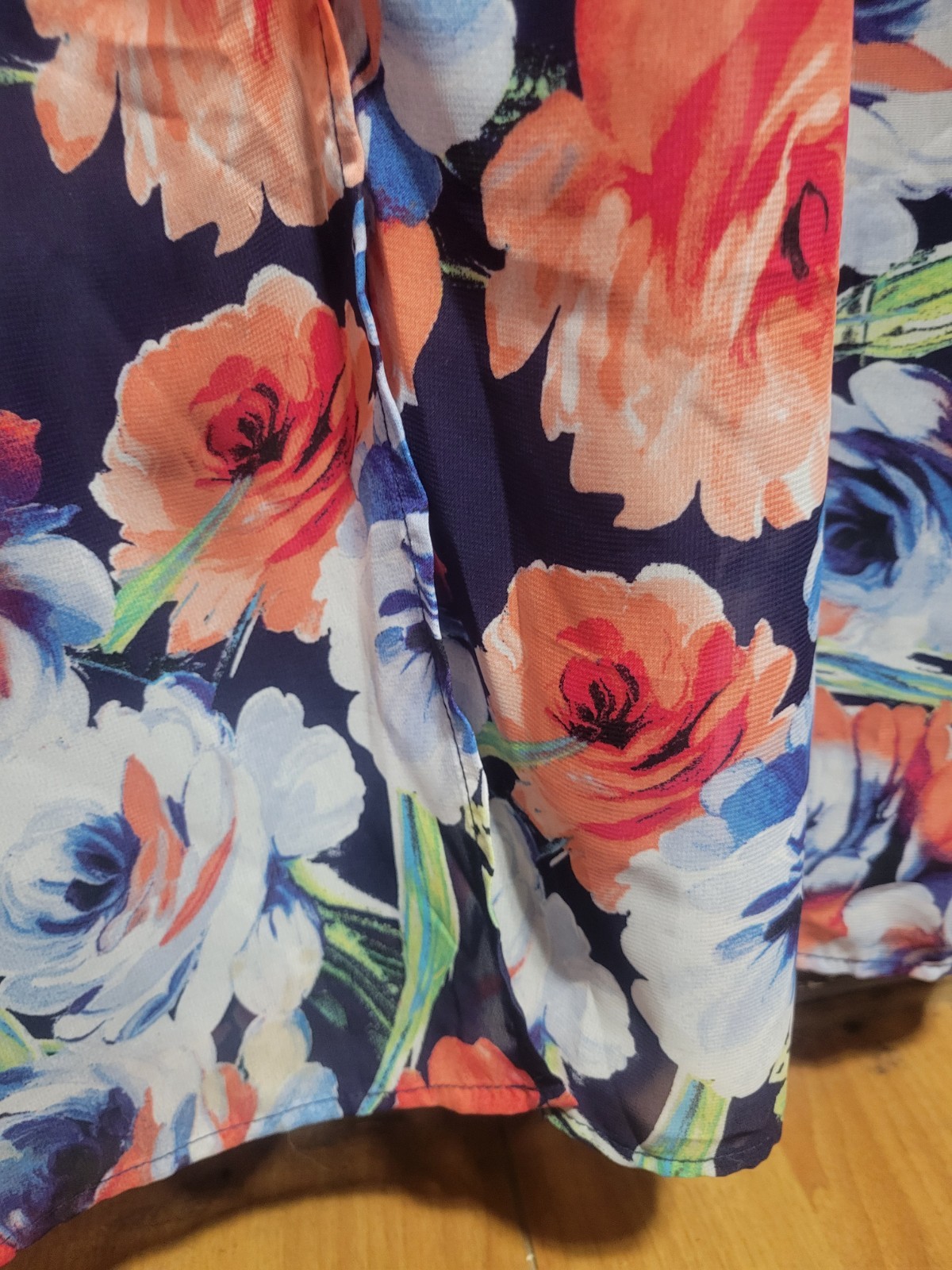 Lily Rose Womens Large Floral Maxidress Criss Cross Back Boho Light Flowy Summer