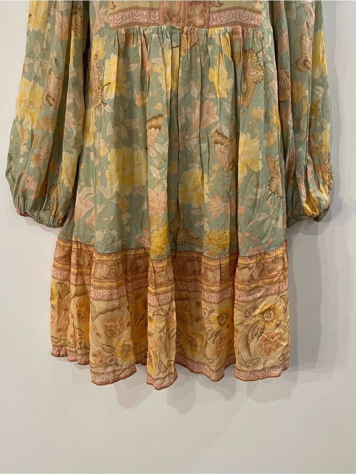 Spell Butterfly Boho Tunic Dress Botanical Mini Dress Size XS