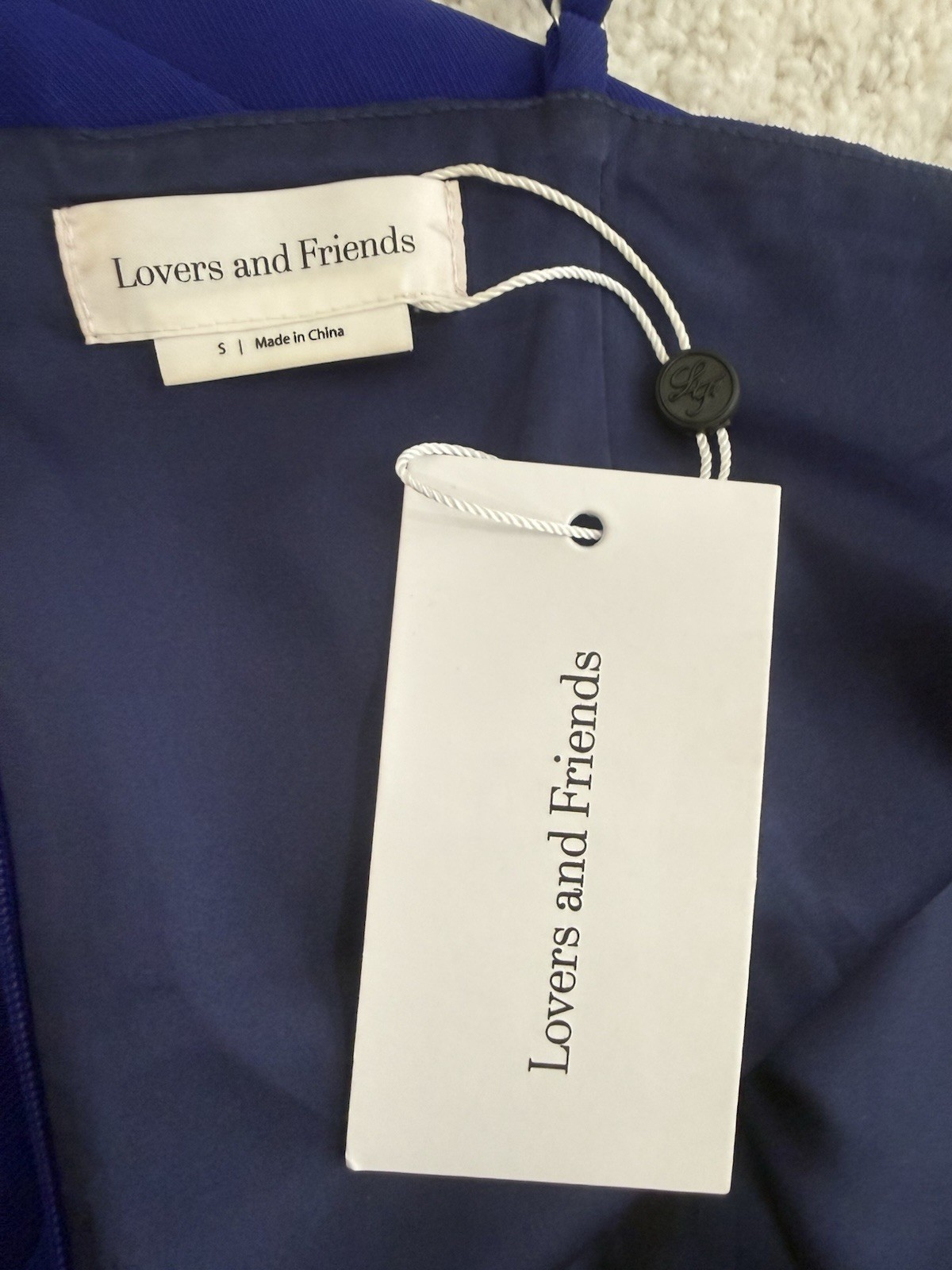 Lovers + Friends Revolve Ruffle Teddy Mini Dress in Colbalt Blue Size S