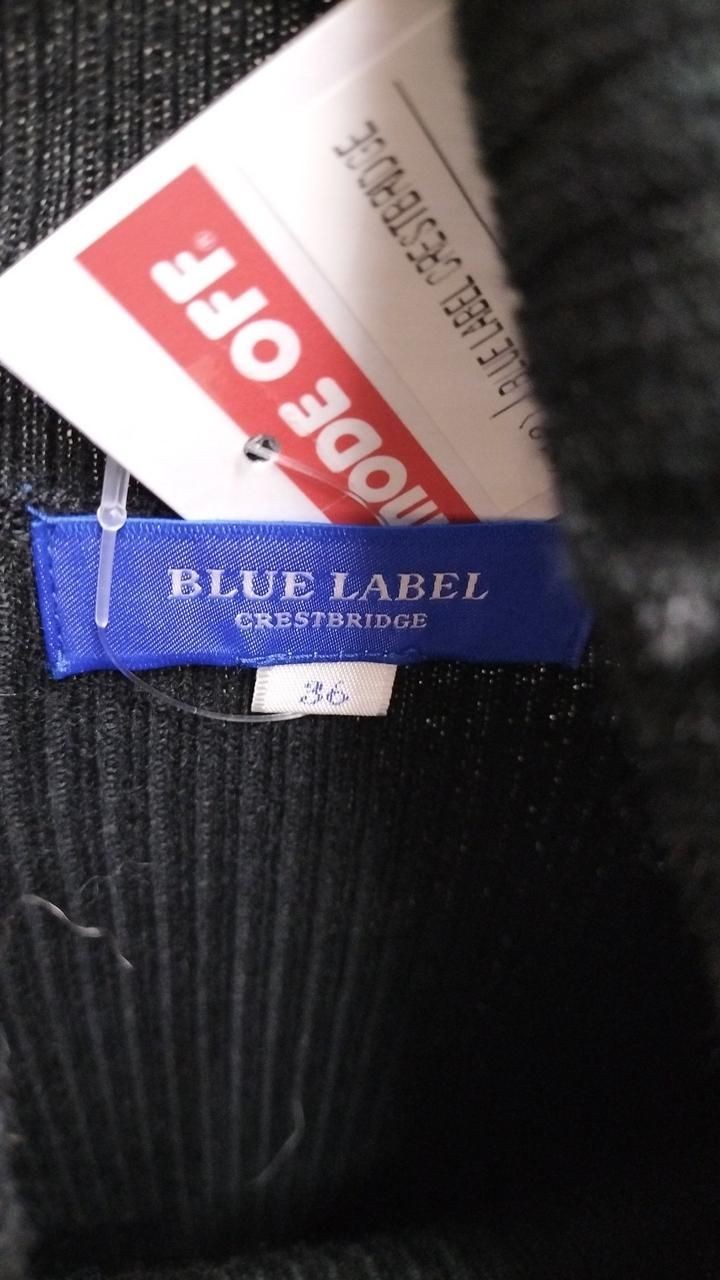 BLUE LABEL CRESTBRIDGE Knit Combination Dress 55J76-84150 Black Check Used
