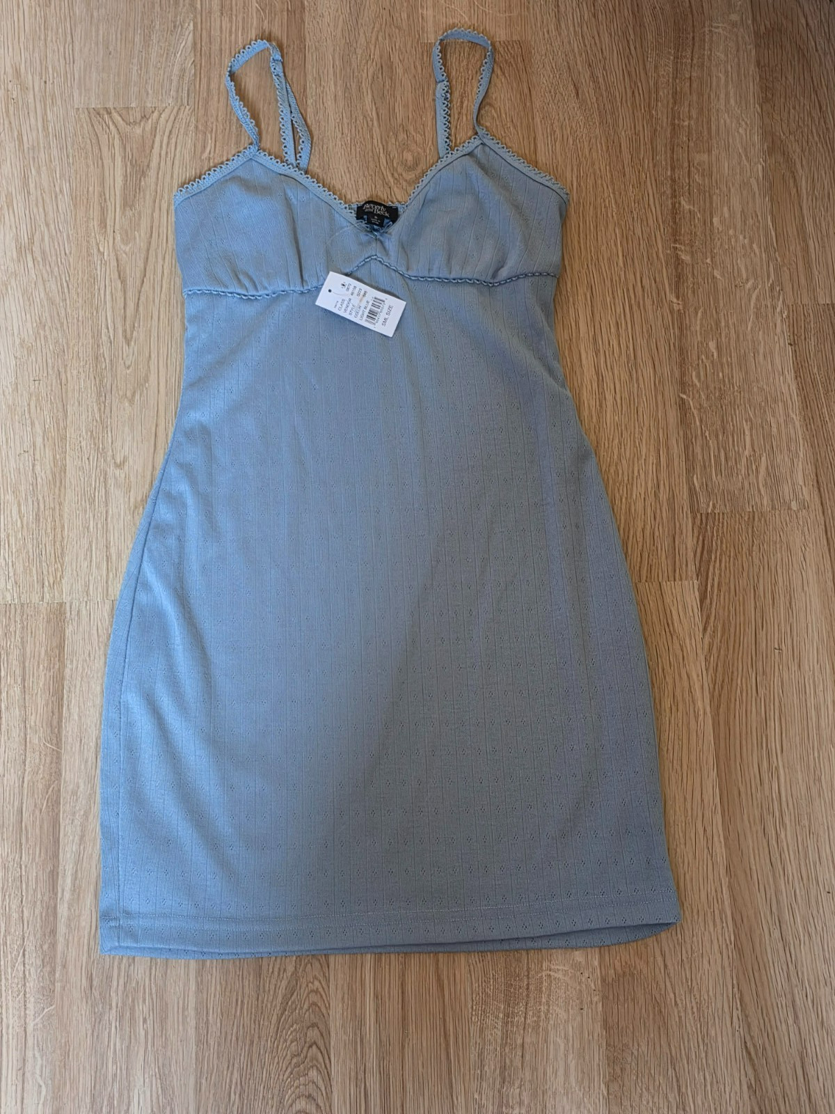 Pacsun Light Blue Mini Sun Dress Adjustable Spaghetti Straps, Small NWT