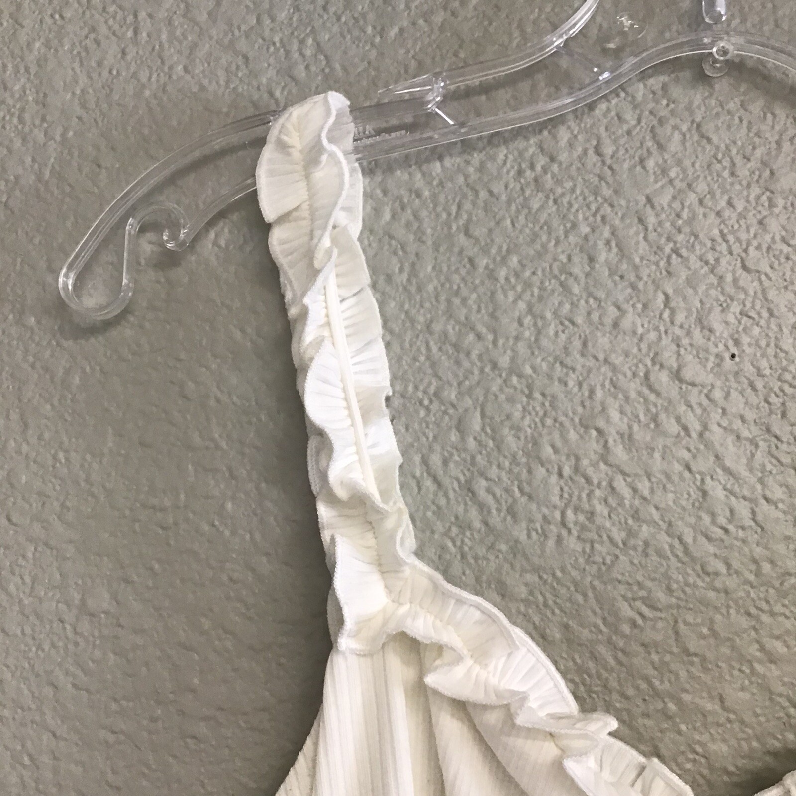 Revolve Privacy Please White Ruffle Dress Sleeveless Size Medium NWT