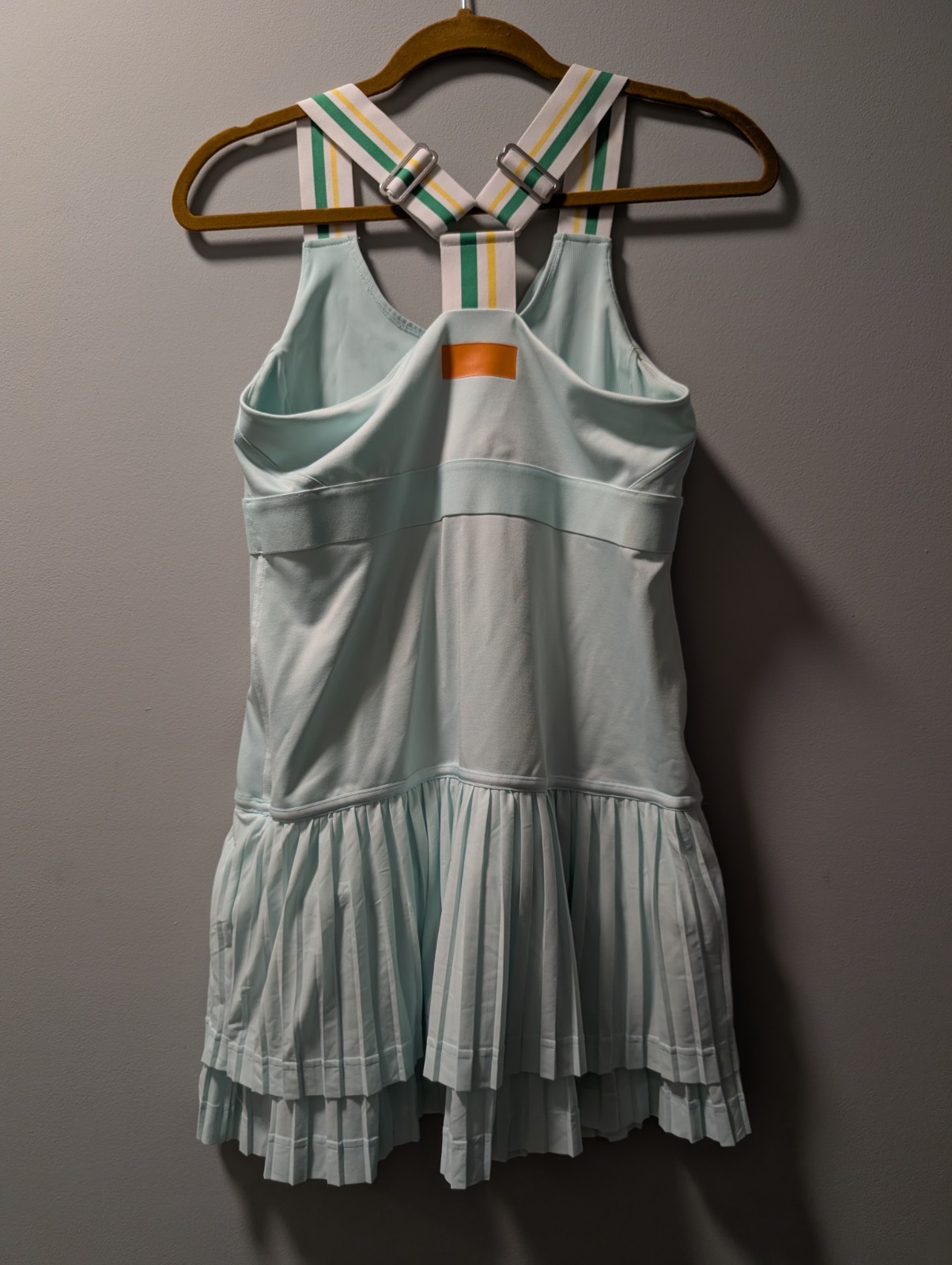 Adidas Stella McCartney Barricade Aqua Tennis Dress 40 Womens M Racer Back